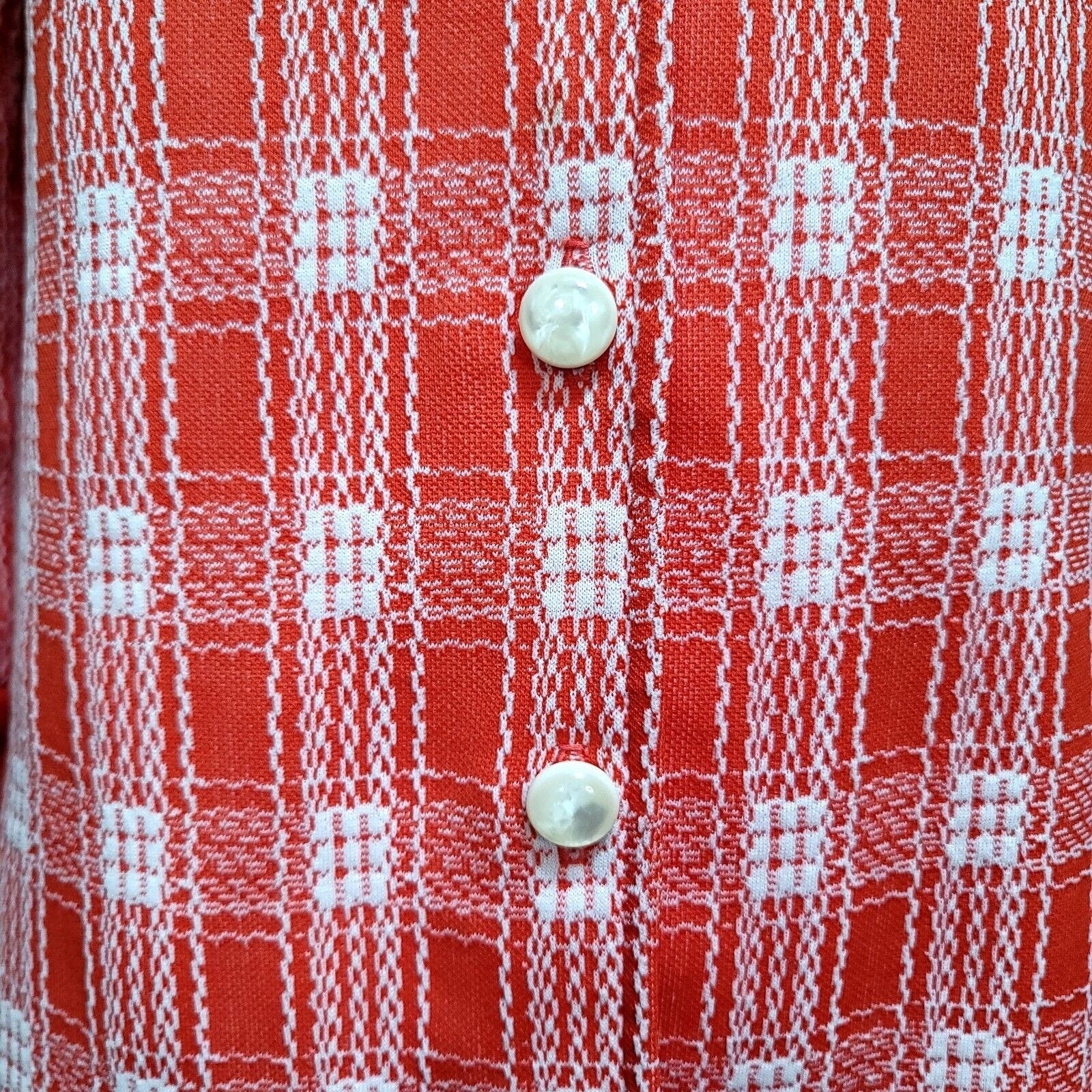 70s Orange White Polyester Leisure Suit Disco By Rosenbaum & Co - Image 10
