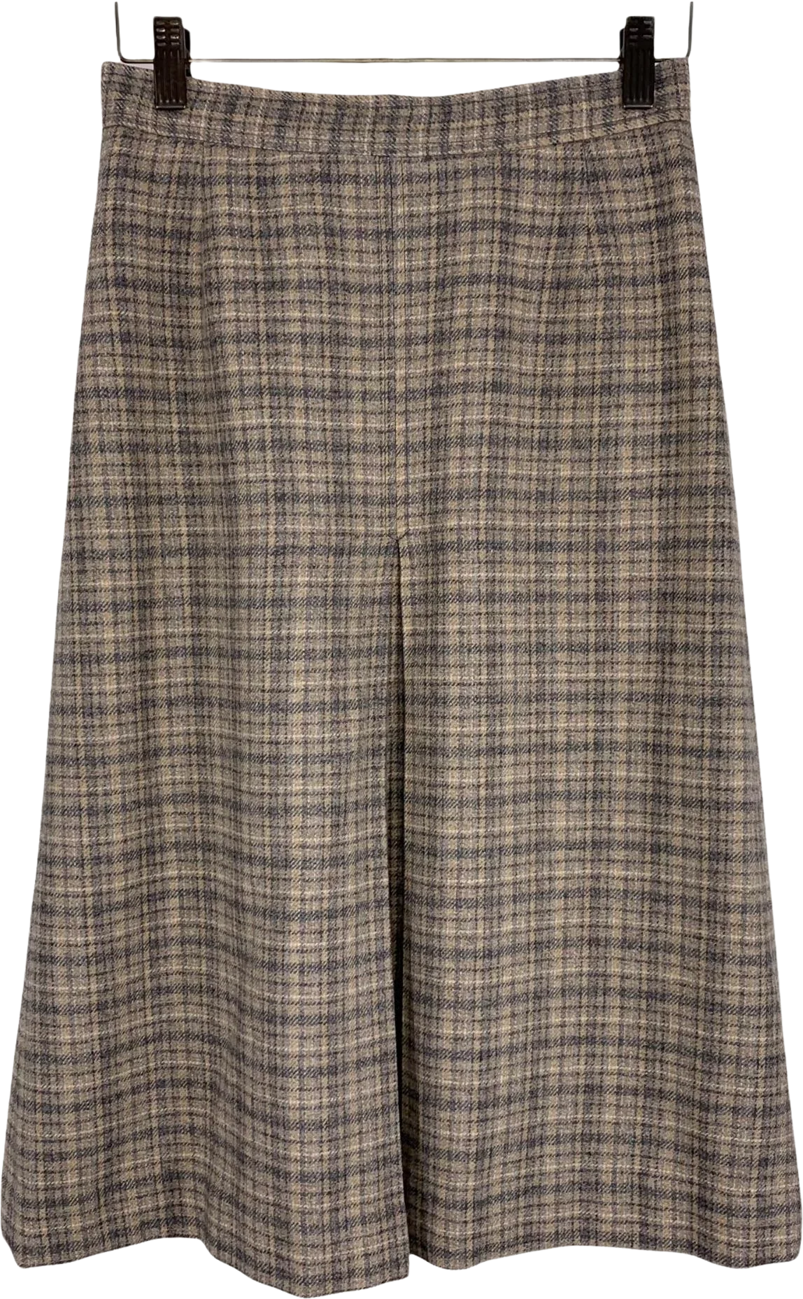 Vintage 70s Wool Blend Plaid A-Line Skirt Medium by Evan Picone