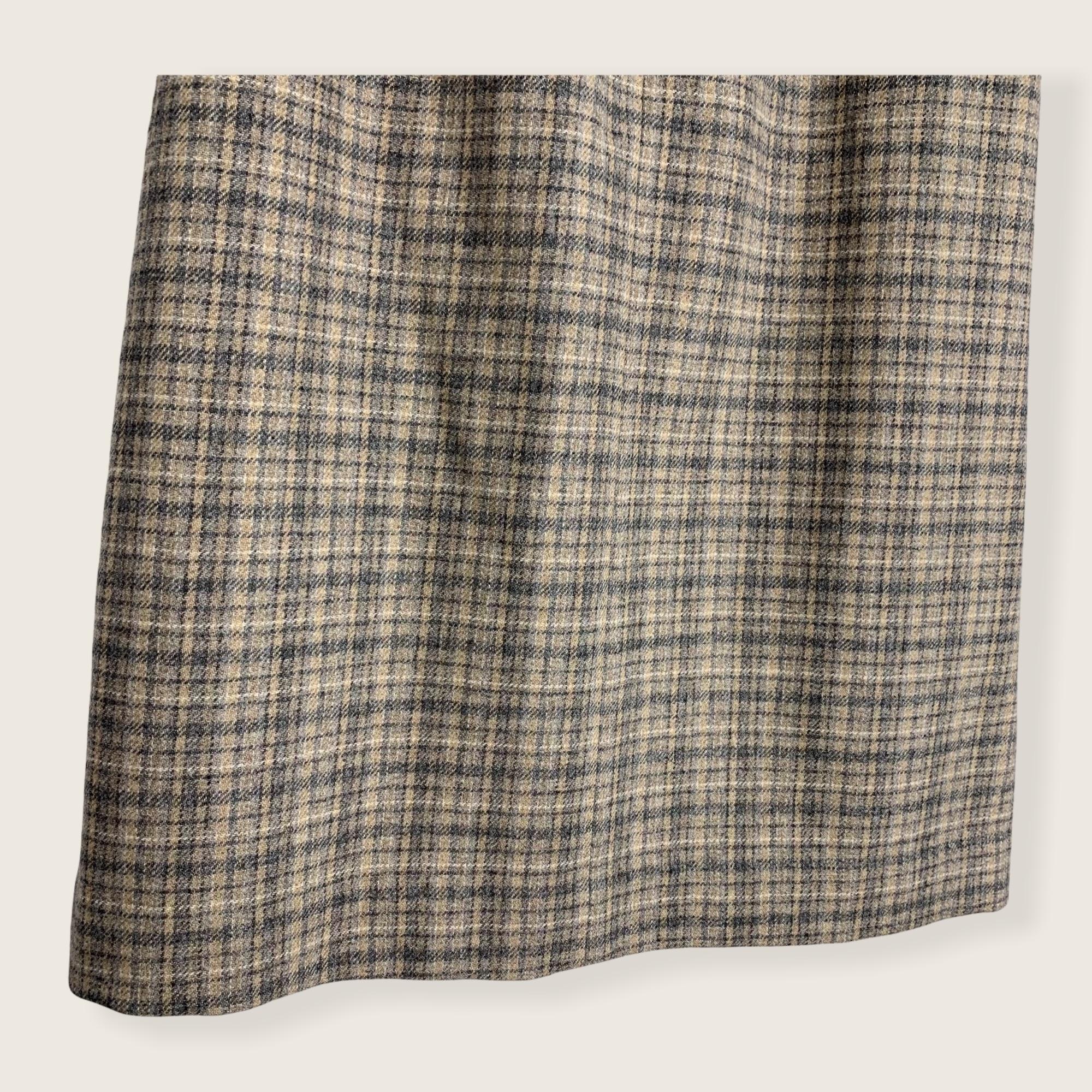 Vintage 70s Wool Blend Plaid A-Line Skirt Medium by Evan Picone - Image 6