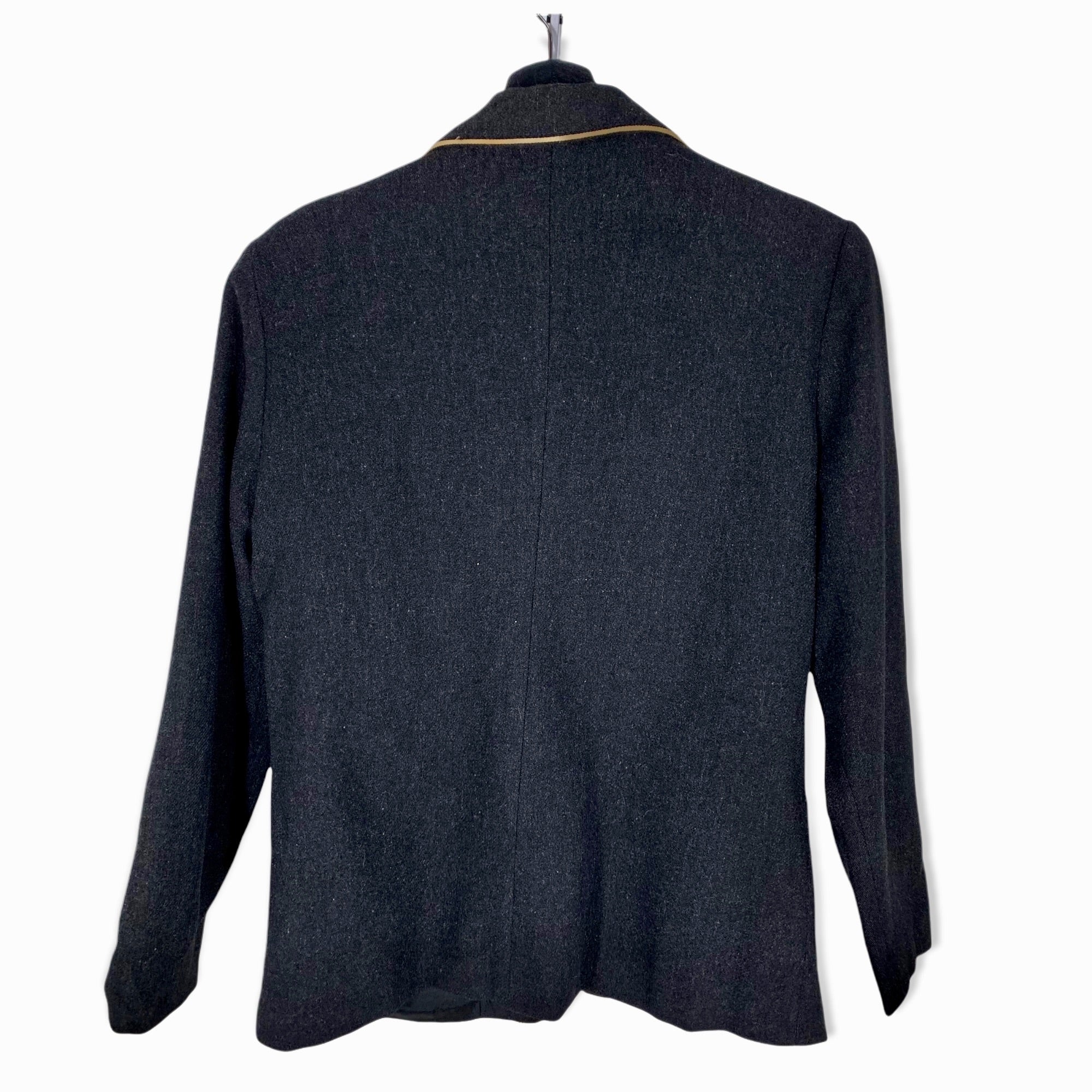Vintage 70s *wool Dark Gray Blazer *medium - Image 2