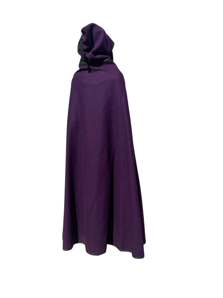 70s Vintage Ysl Purple Hooded Russian Collection Cape Double Tassels On Front and Long Tassel On The Hood Statement Piece No Tag by Ysl By YSL - Image 4