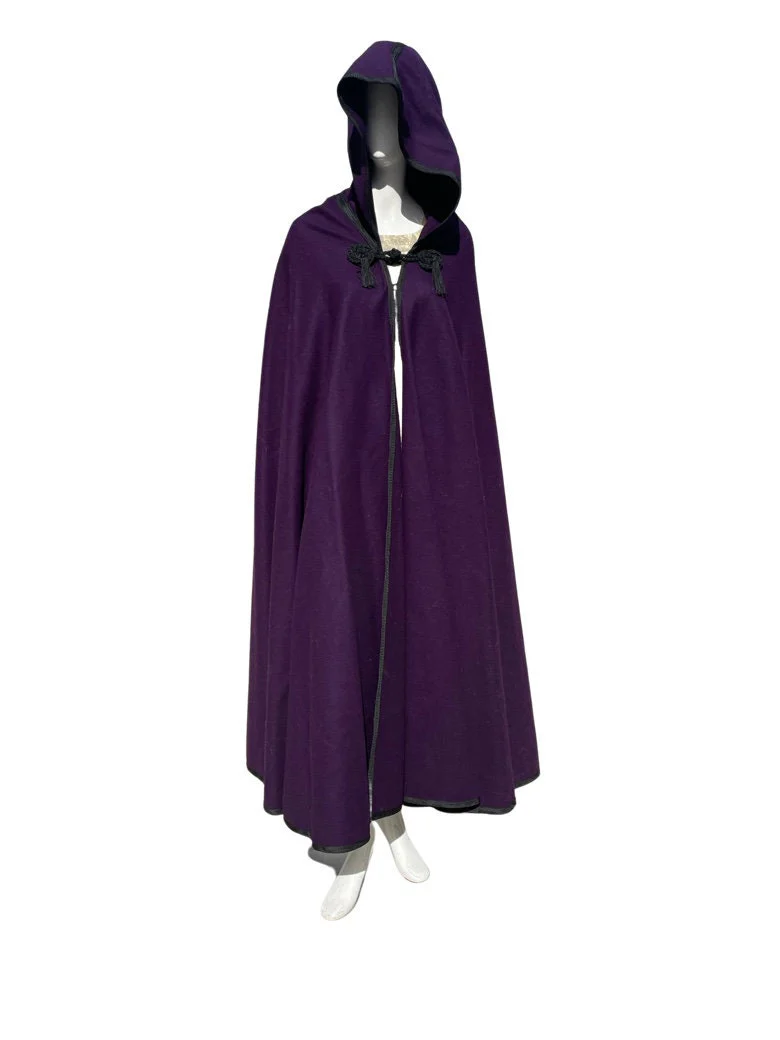 70s Vintage Ysl Purple Hooded Russian Collection Cape Double Tassels On Front and Long Tassel On The Hood Statement Piece No Tag by Ysl By YSL - Image 7