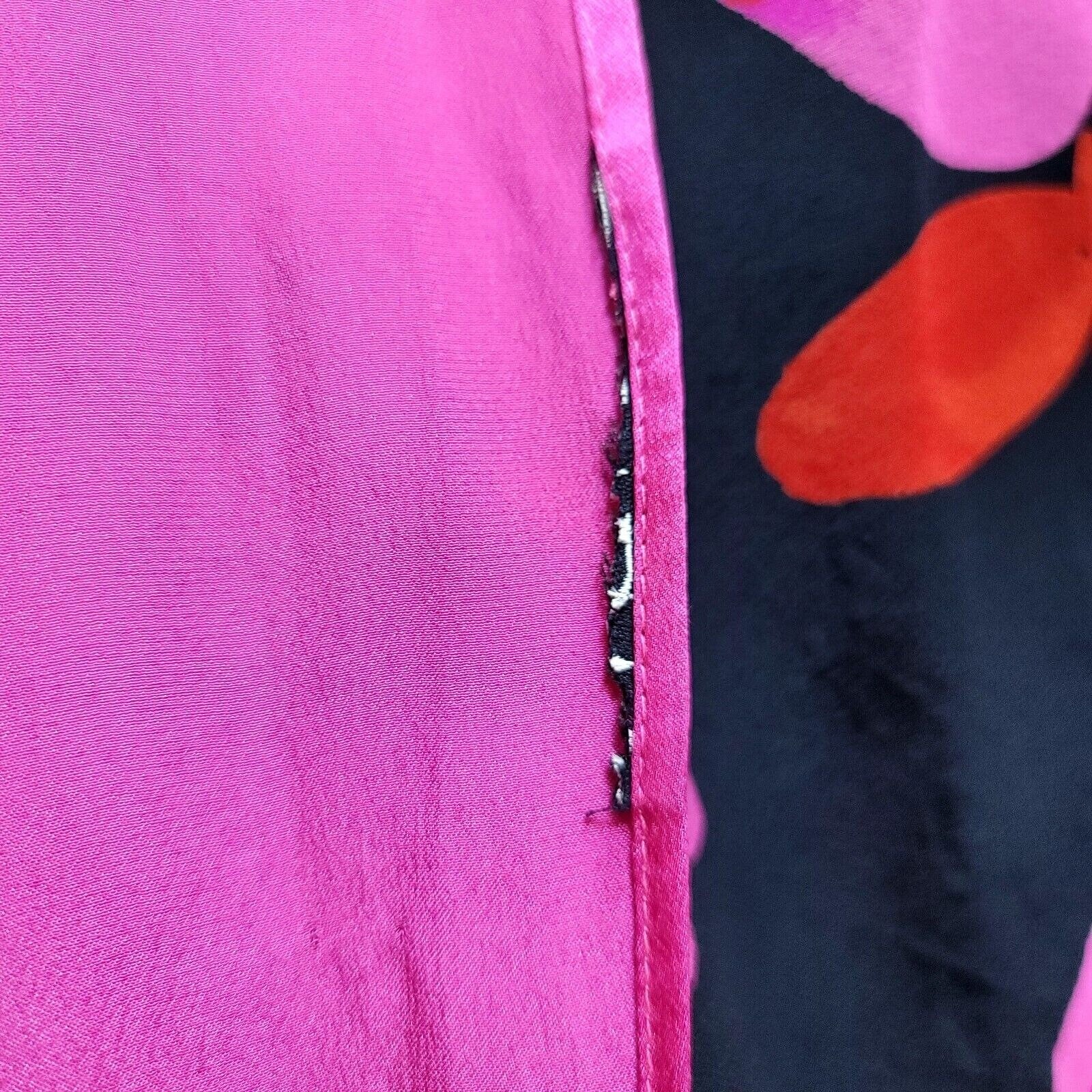 80s Silk Pink Tulip Tie Sleeve Blouse And Scarf By Escada - Image 8