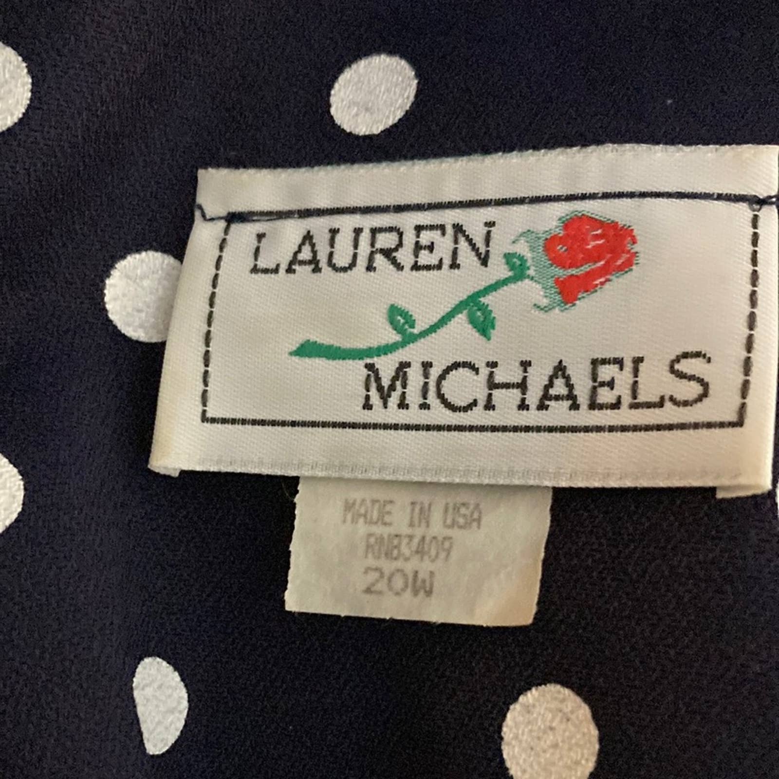 Vintage 80s 90s 2pc Polka Dot Skirt Suit by Lauren Michaels - Image 5