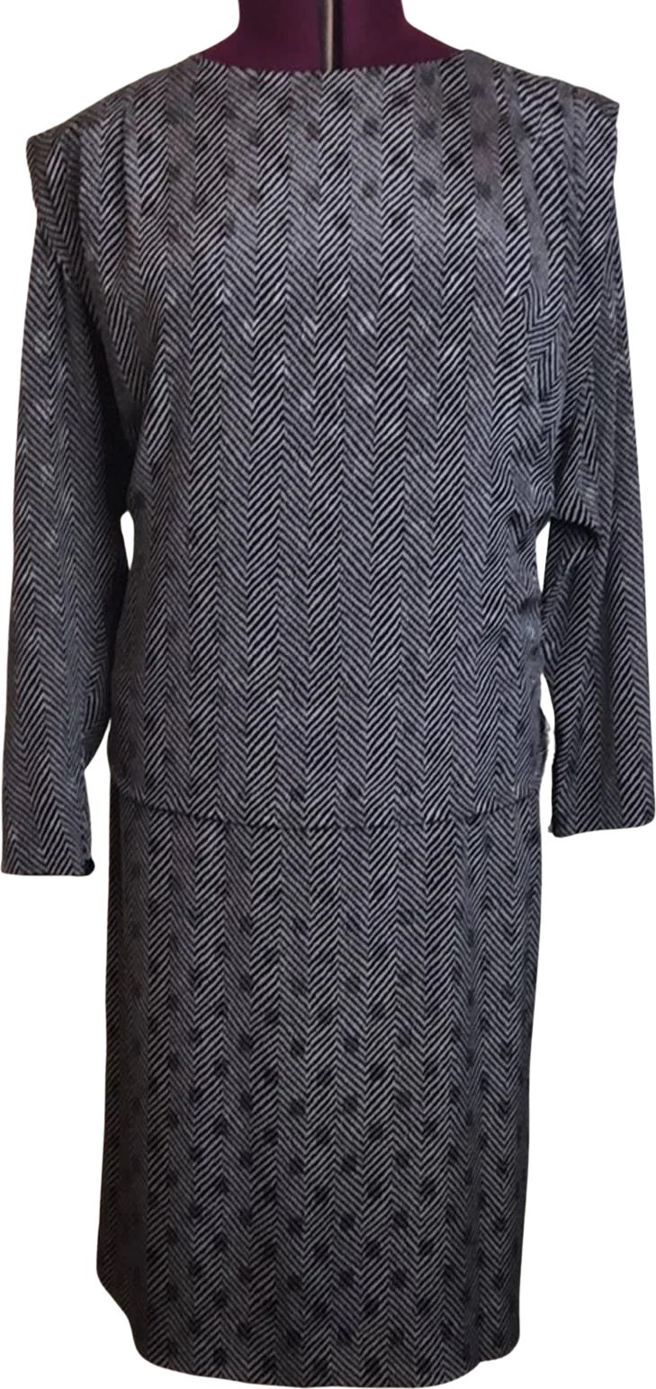 Vintage 80s 90s Boxy Shift Dress 14 Secretary Librarian Teacher Dark Academia by Liz Claiborne