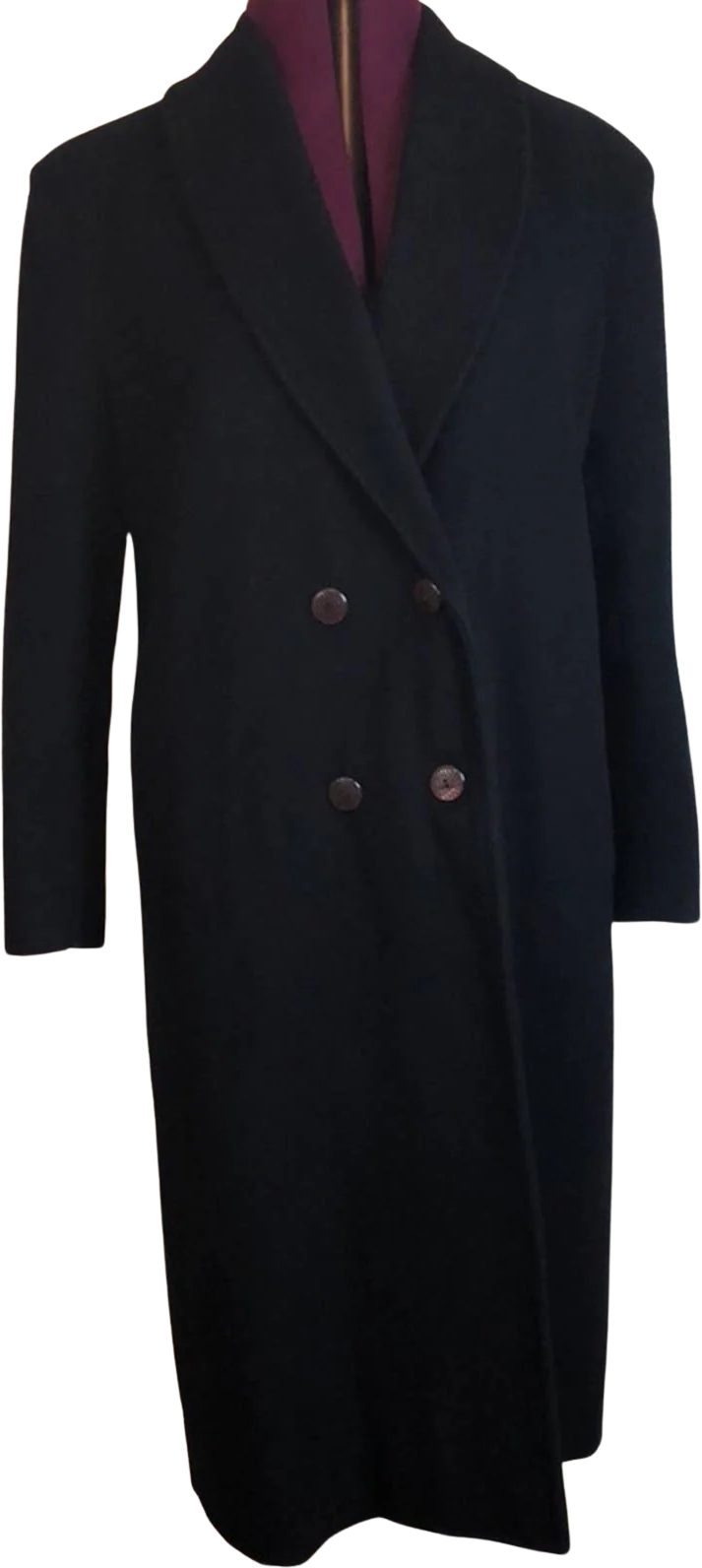 Vintage 80s 90s Double Breasted Long Wool Trench Coat by Westbrook