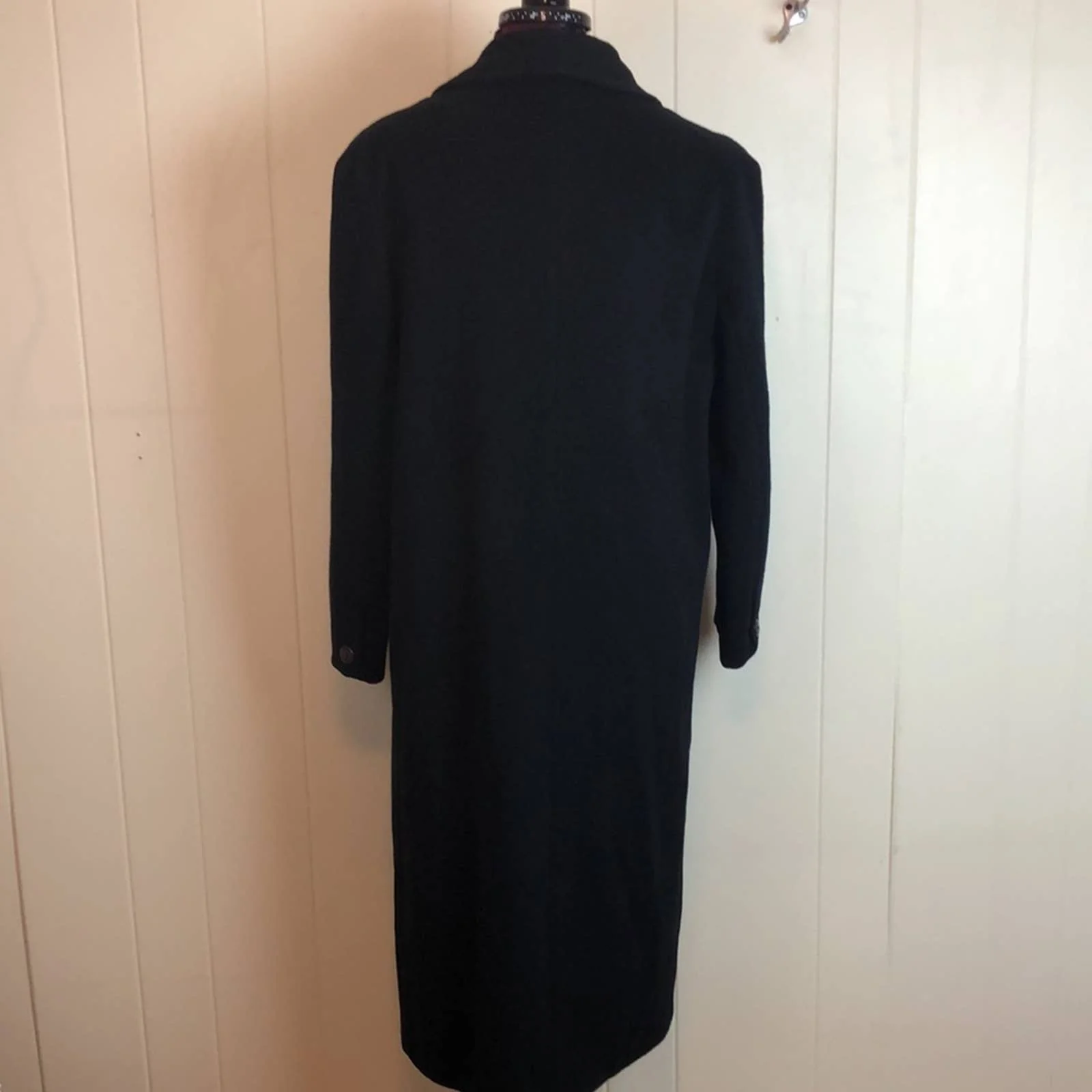 Vintage 80s 90s Double Breasted Long Wool Trench Coat by Westbrook - Image 2