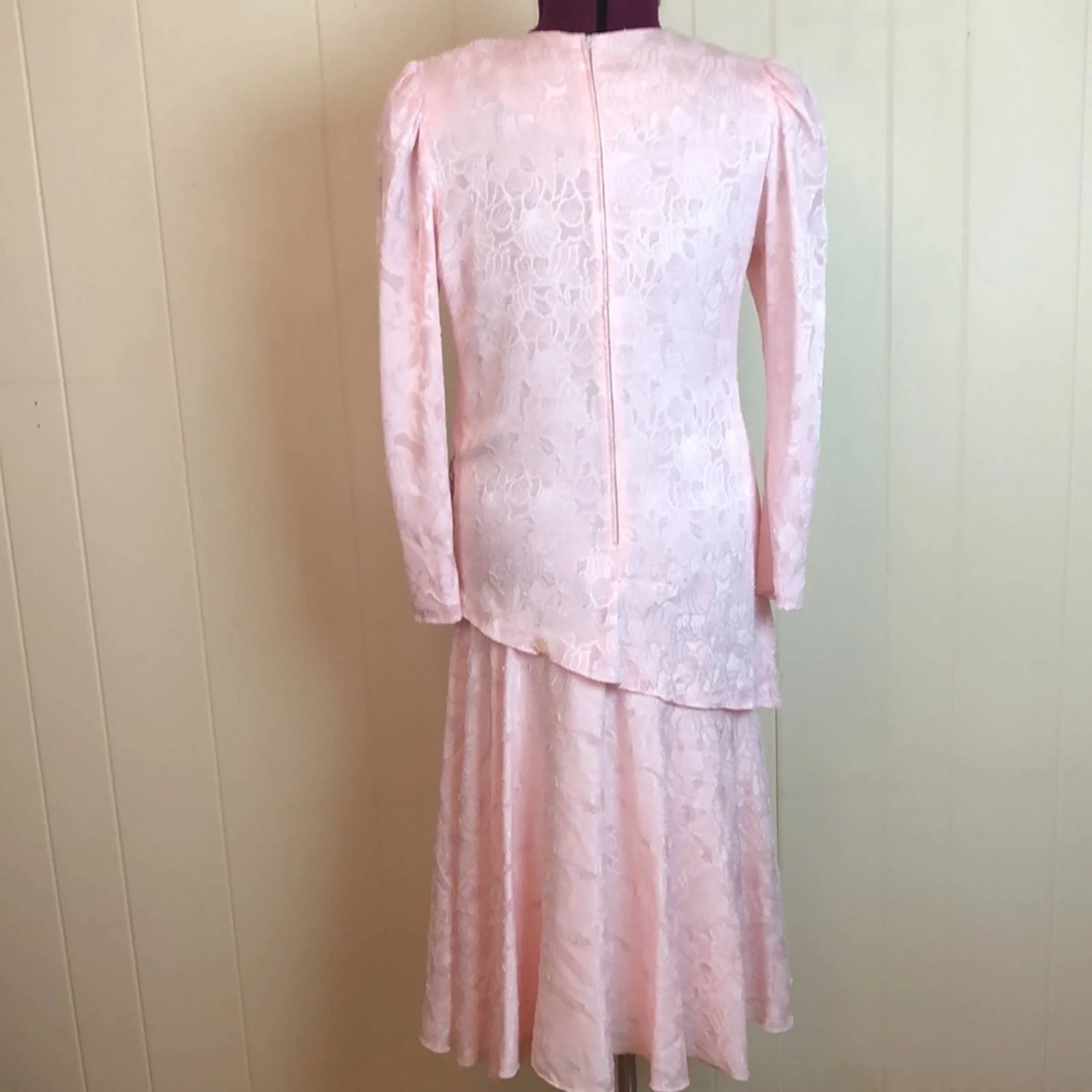 Vintage 80s 90s Drop Waist Golden Girls Party Dress 14 Evening Cocktail Formal by After Dark - Image 5