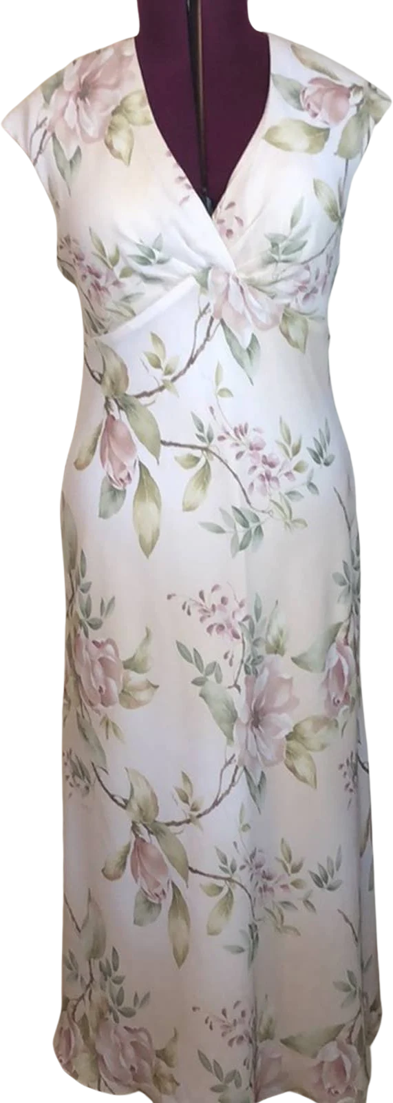 Vintage 80s 90s Flowy Floral Grunge Maxi Dress Medium Festival Daytime Spring by Kathy Roberts