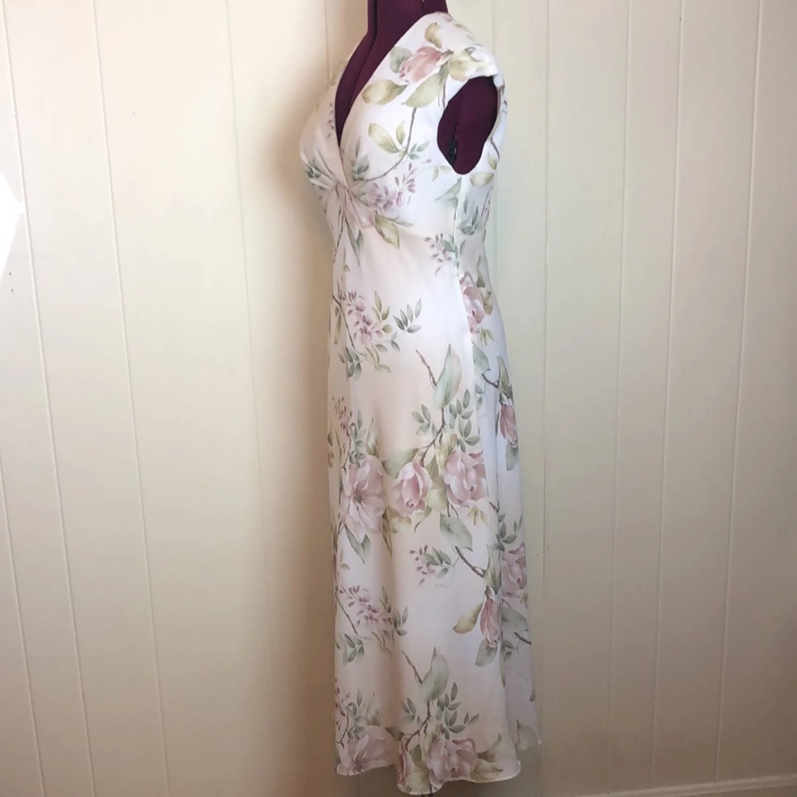 Vintage 80s 90s Flowy Floral Grunge Maxi Dress Medium Festival Daytime Spring by Kathy Roberts - Image 3