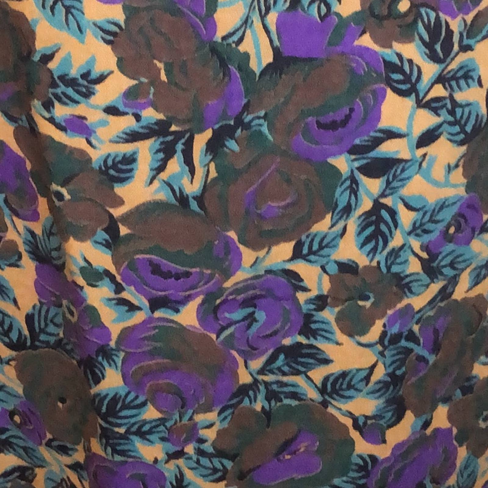 Vintage 80s 90s Graphic Fall Floral Wool Skirt by Megalia - Image 3
