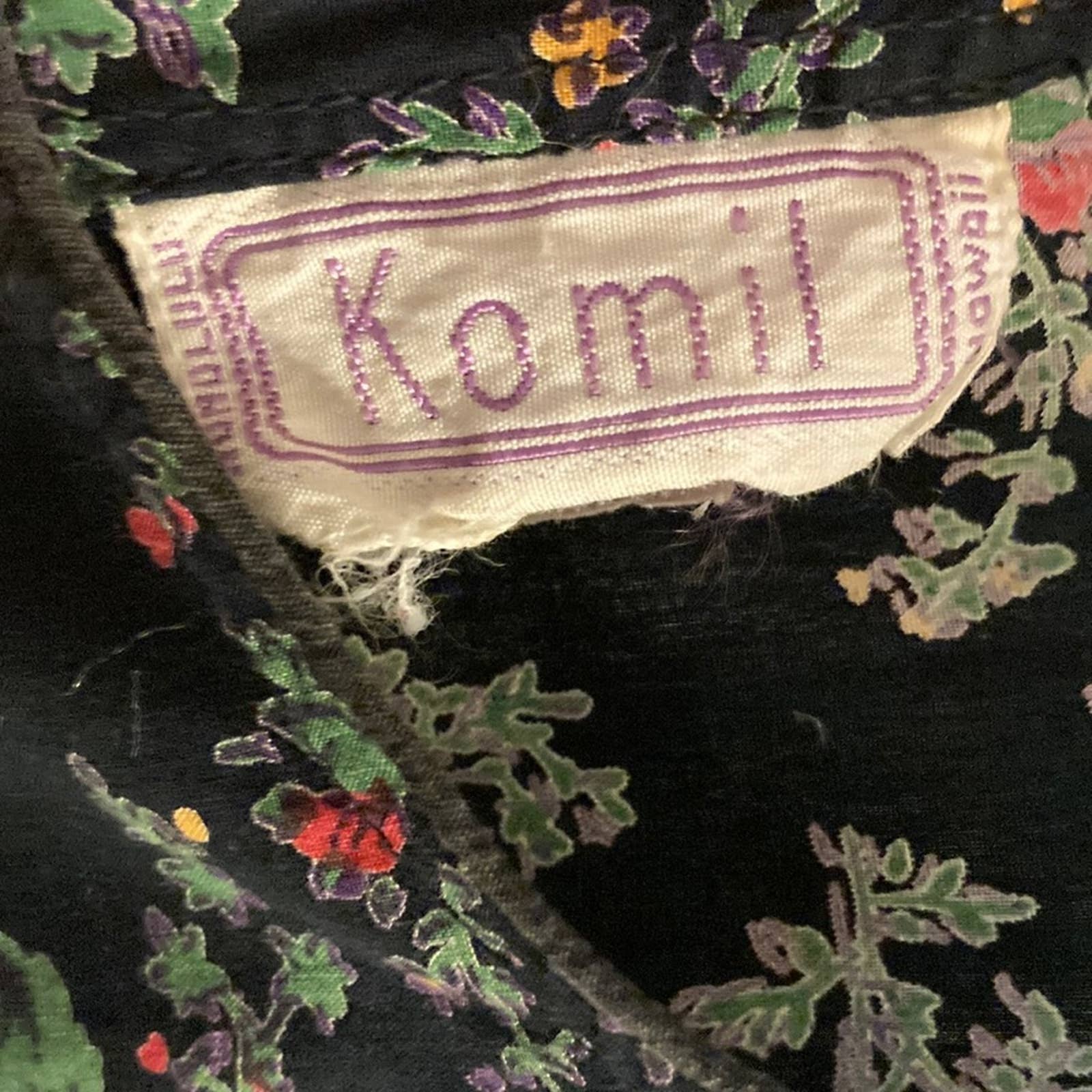 Vintage 80s 90s Komil Floral Rockabilly Dress by Komil - Image 6