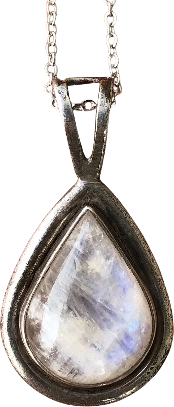 80s/90s Vintage 80s 90s Labradorite Pendant Necklace Sterling Silver 18 Inches By Artisan