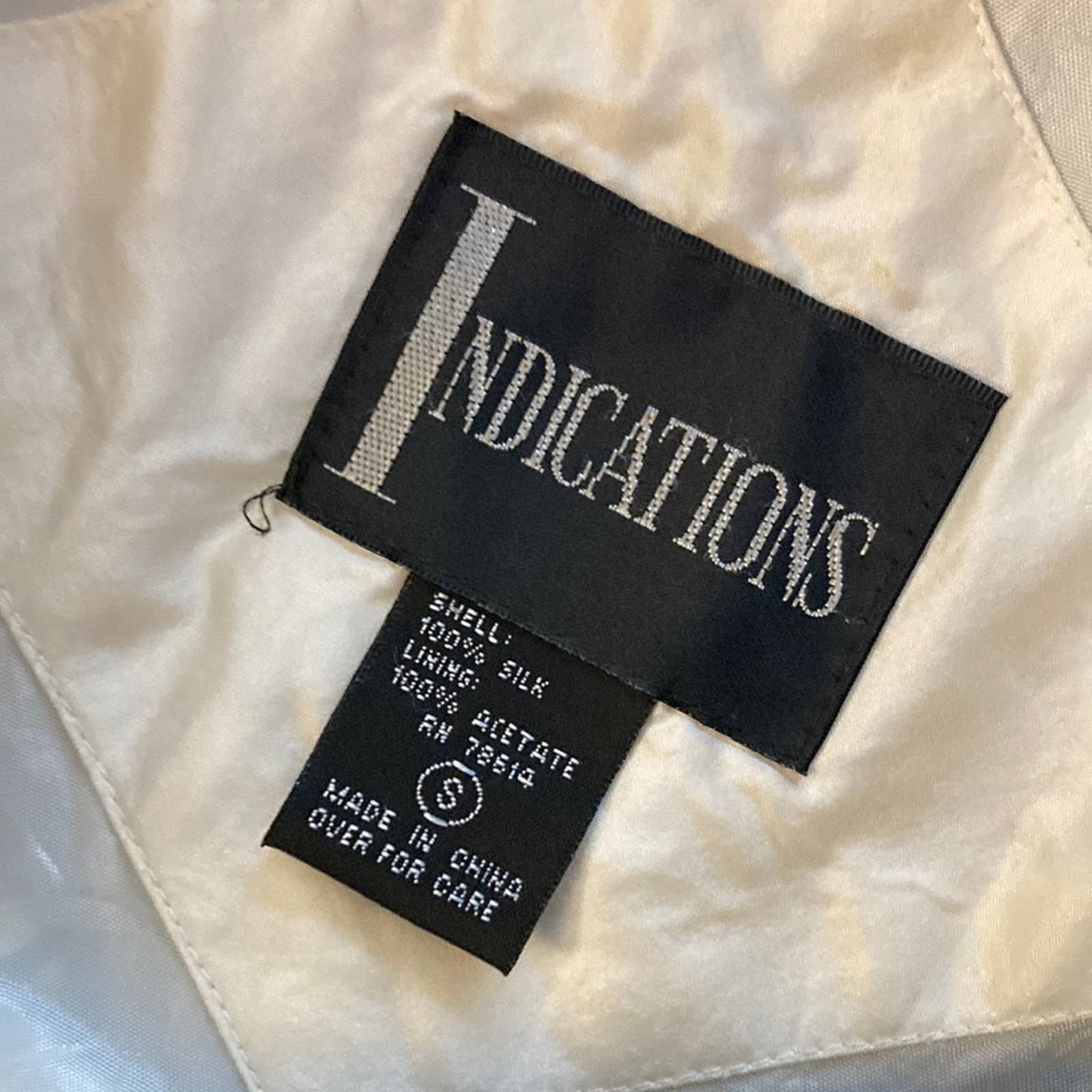 Vintage 80s 90s Lightweight Silk Jacket Windbreaker Small Boxy Oversize Abstract by Indications - Image 7