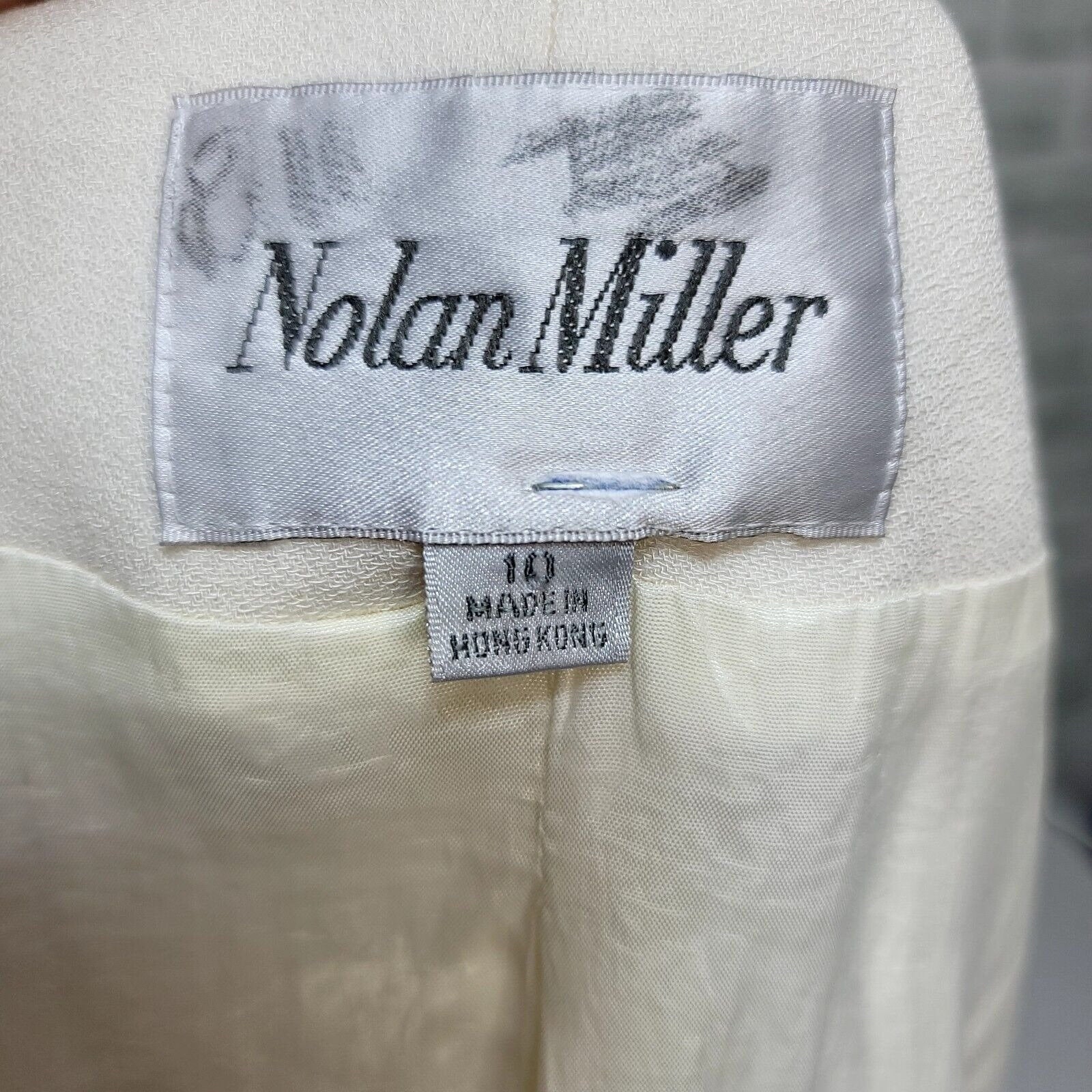 80s/90s Cream Beaded Rhinestone Blazer By Nolan Miller - Image 8