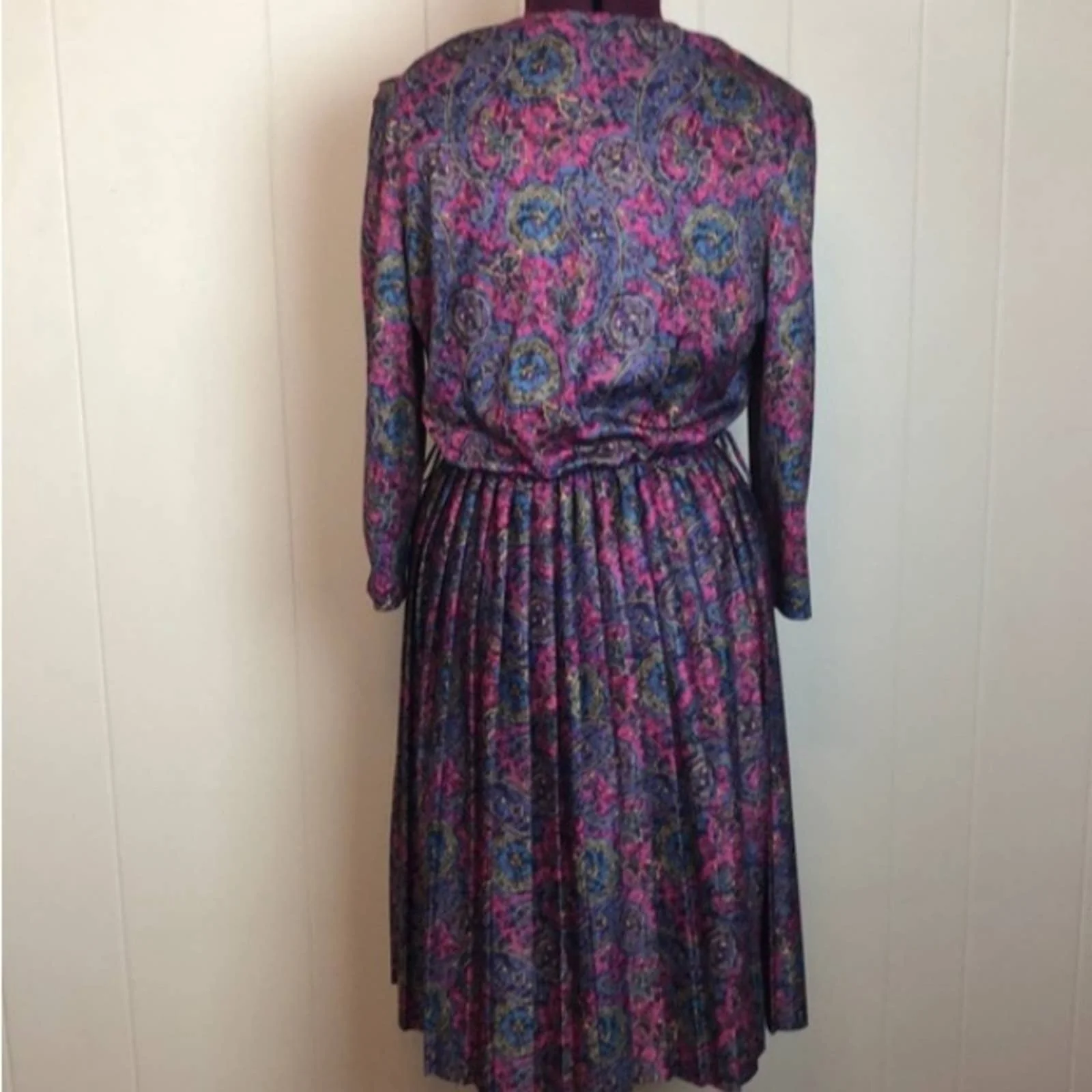 Vintage 80s 90s Paisley Golden Girls Shirtdress by Glenfrey Fashions - Image 2