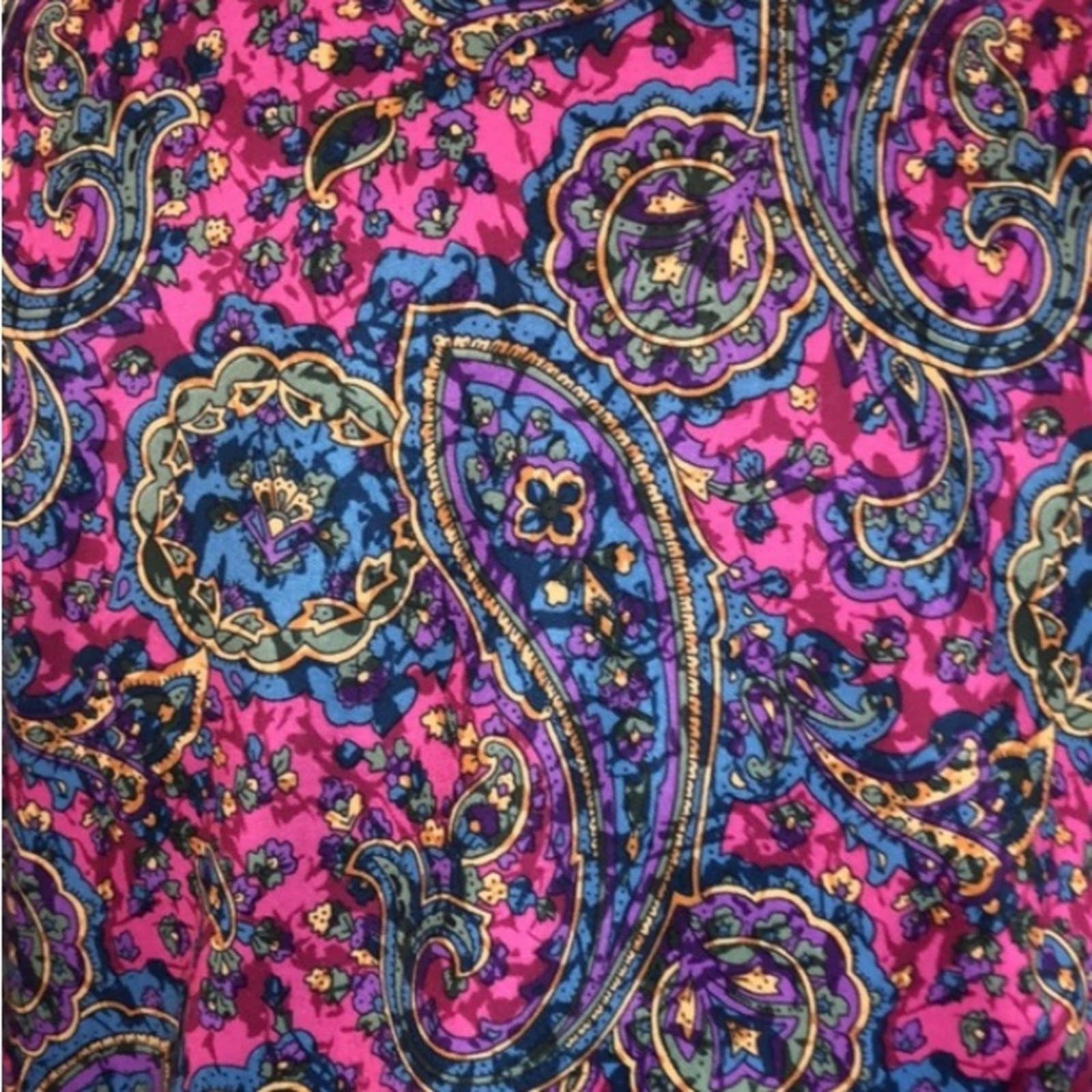 Vintage 80s 90s Paisley Golden Girls Shirtdress by Glenfrey Fashions - Image 5