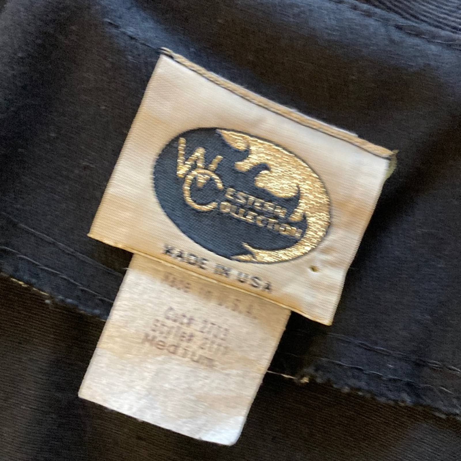 Vintage 80s 90s Tailored Western Military Denim Jacket Medium Nwt Dead Stock by Western Collection - Image 5