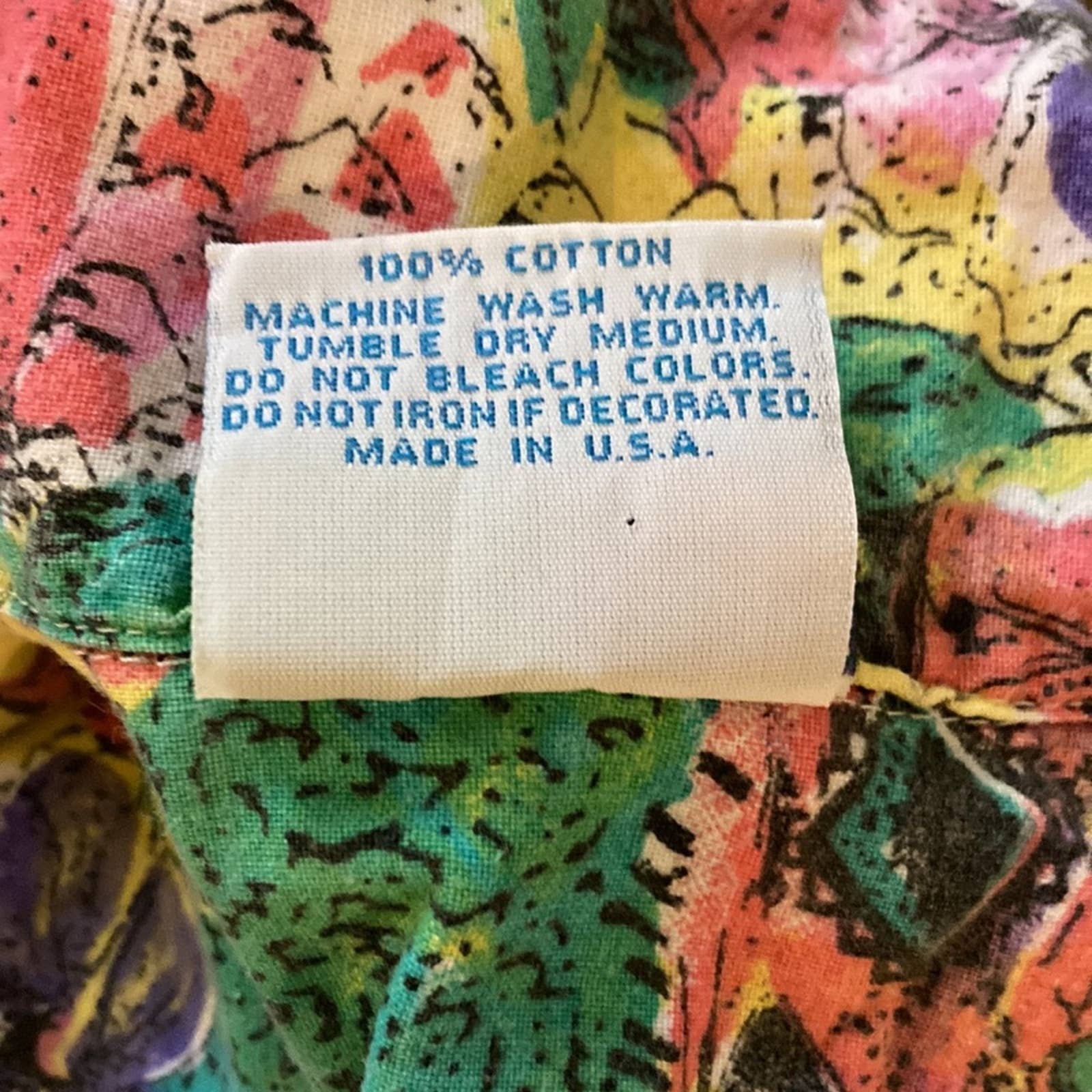 Vintage 80s 90s Tropical Fruit Hawaiian Shirt Large Casual Button Down - Image 5