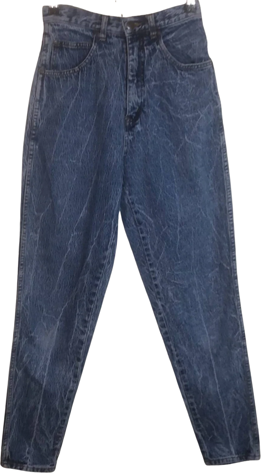 Vintage 80s 90s Ultra High Rise Lightning Bolt Mom Jeans 6 Acid Wash by Stefano