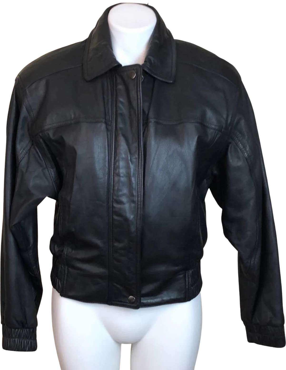 Vintage 80s 90s Wilson’s Black Leather Jacket Thermal Insulation Moto by Wilsons Leather