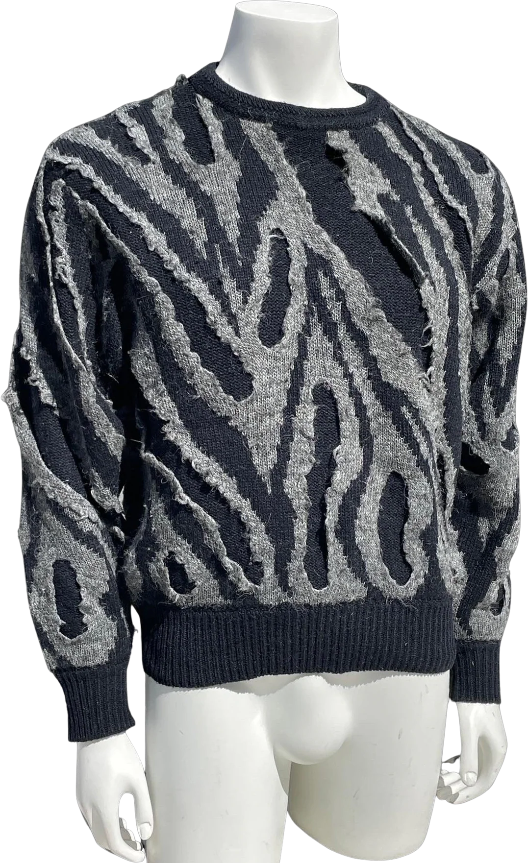 Vintage 80s All Style Co 1983 Fuzzy Small Sweater Miyake Sweater by Issey Miyake