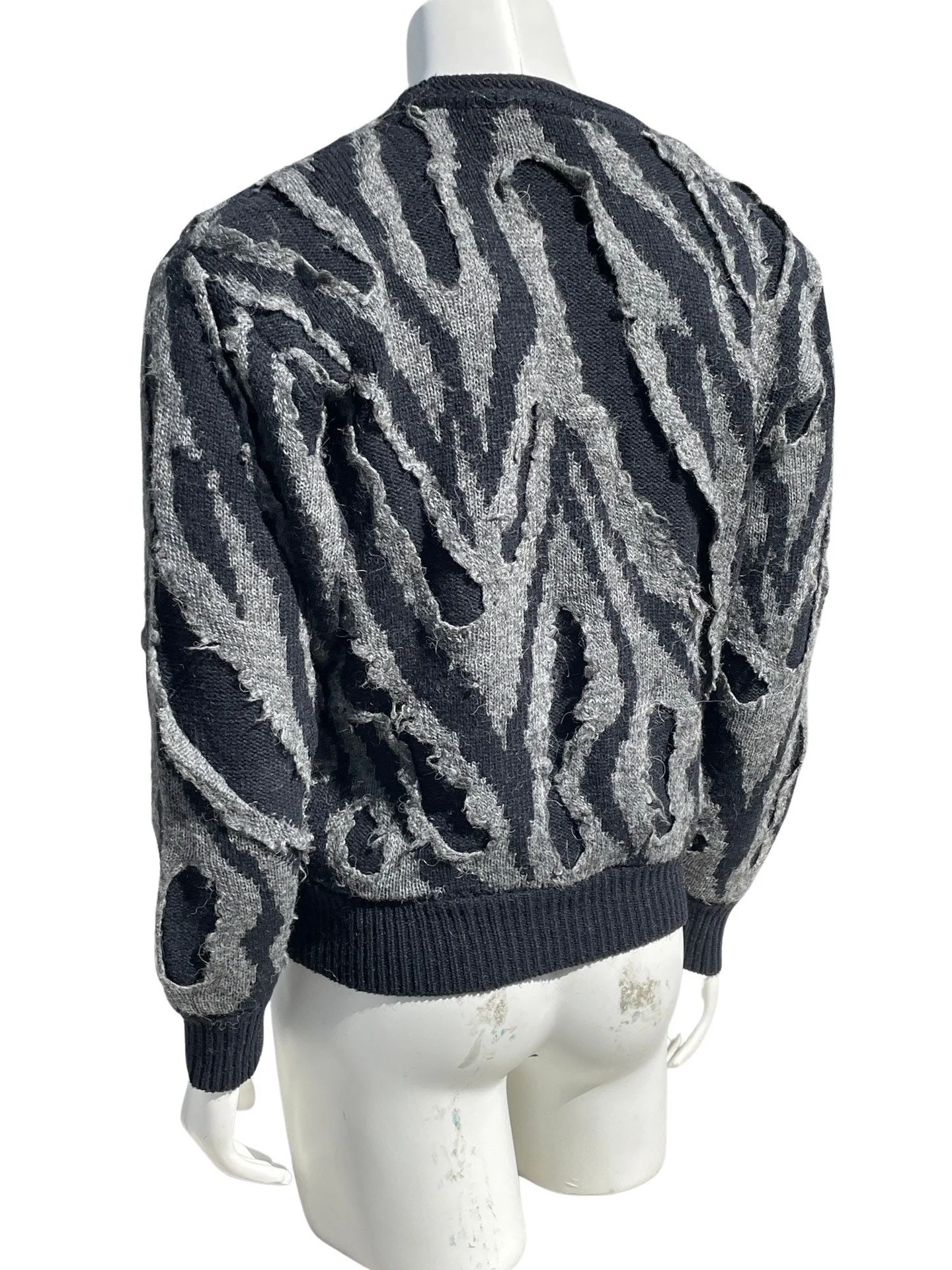 Vintage 80s All Style Co 1983 Fuzzy Small Sweater Miyake Sweater by Issey Miyake - Image 2