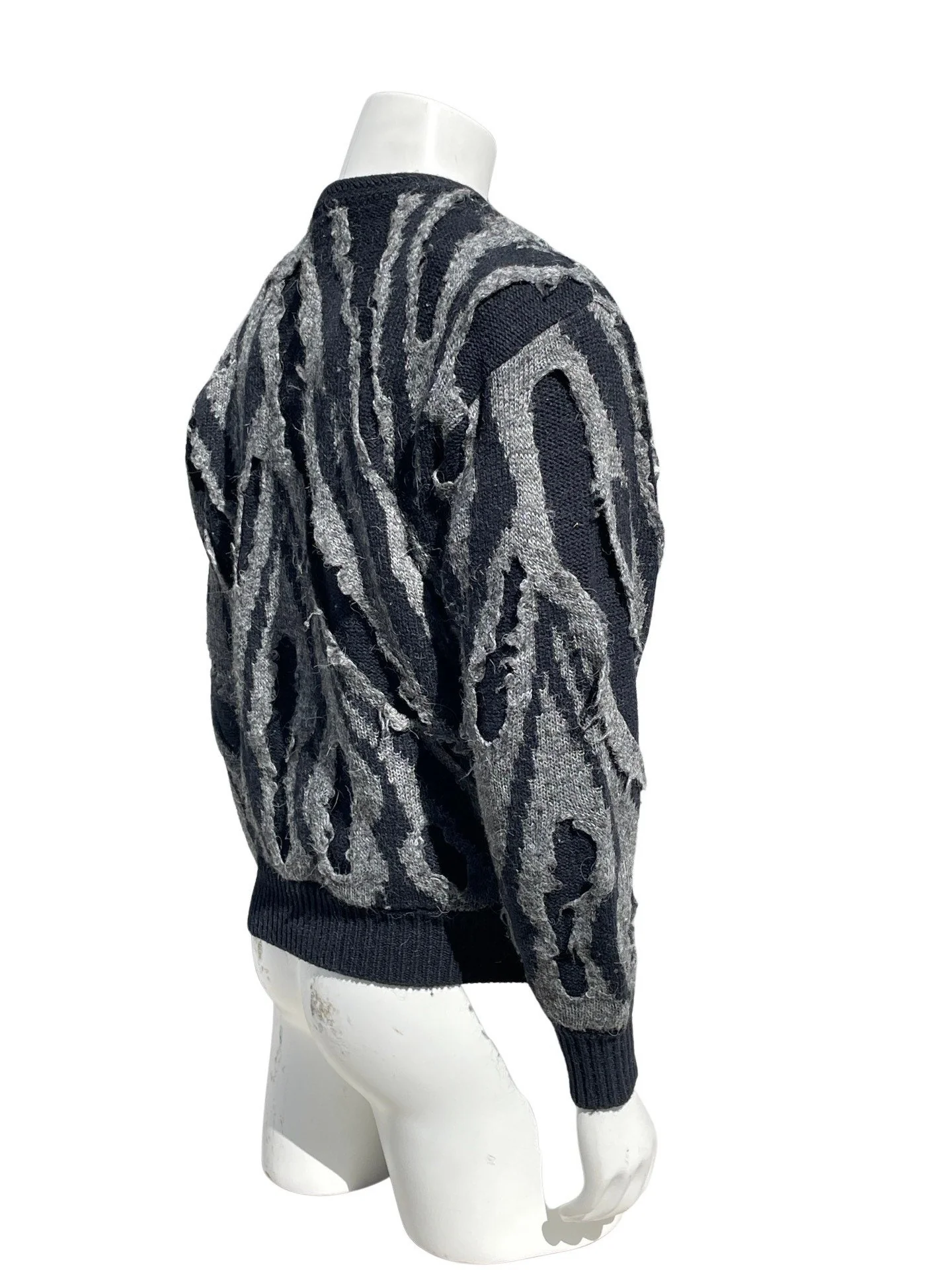 Vintage 80s All Style Co 1983 Fuzzy Small Sweater Miyake Sweater by Issey Miyake - Image 3