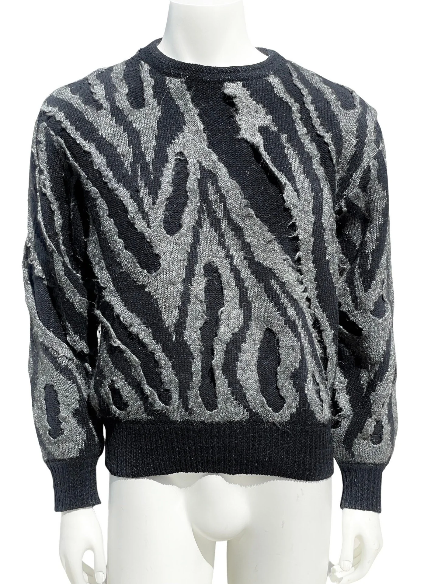 Vintage 80s All Style Co 1983 Fuzzy Small Sweater Miyake Sweater by Issey Miyake - Image 5