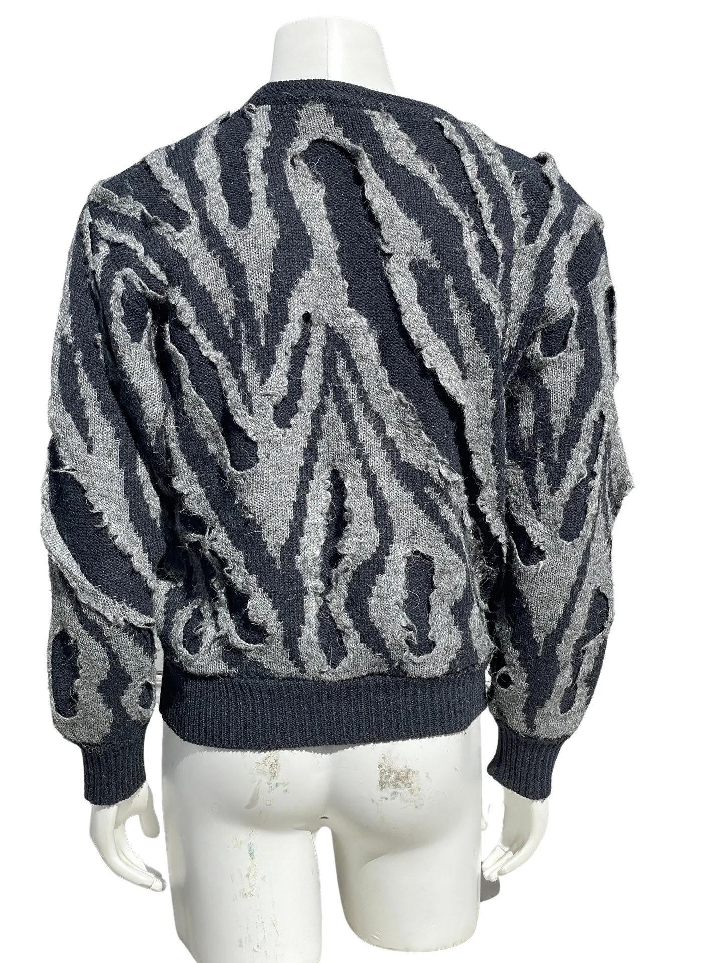 Vintage 80s All Style Co 1983 Fuzzy Small Sweater Miyake Sweater by Issey Miyake - Image 7