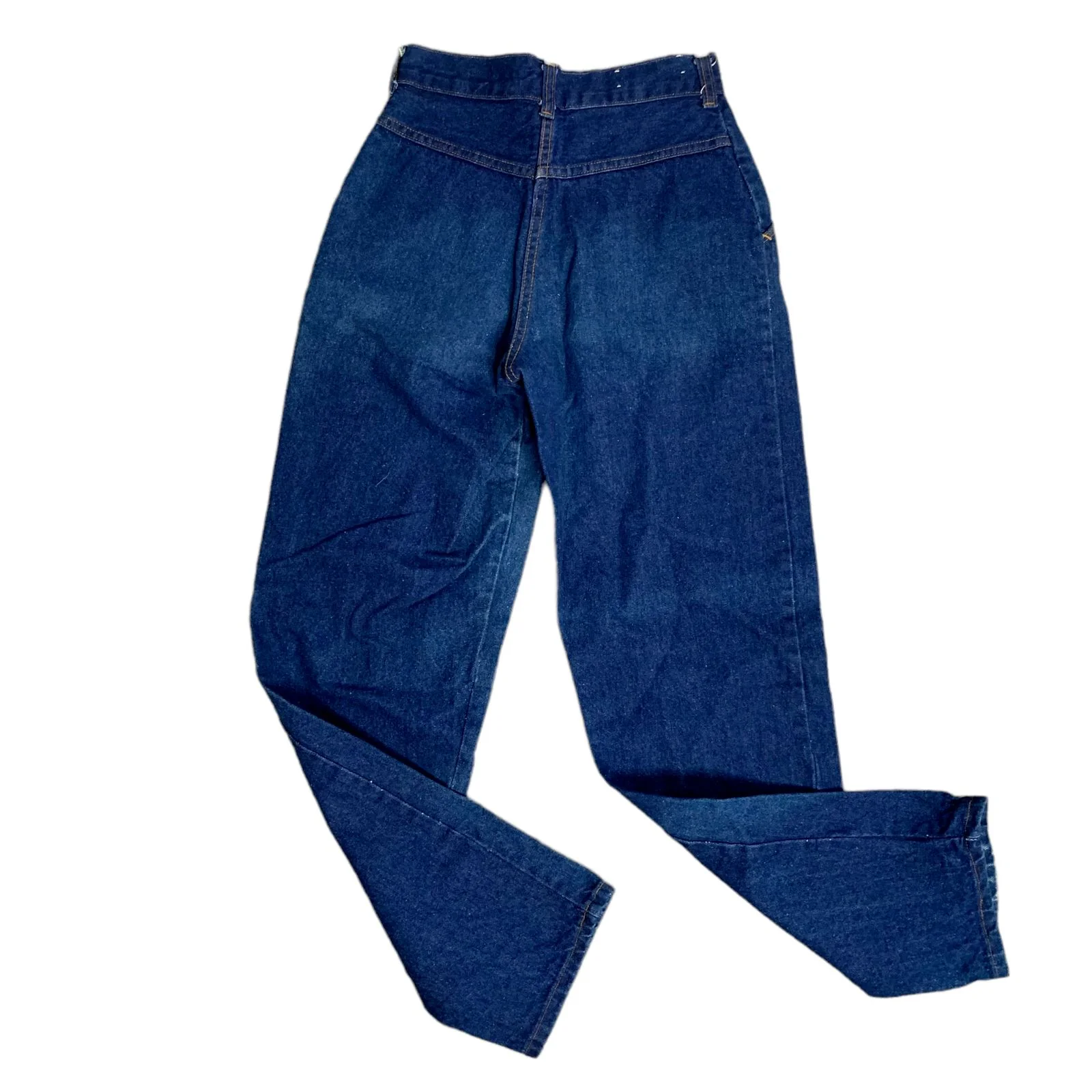 Vintage 80s Avon Denim Mom Jeans Dark Wash High Rise Pleated Pockets Snaps by Avon Fashions - Image 3