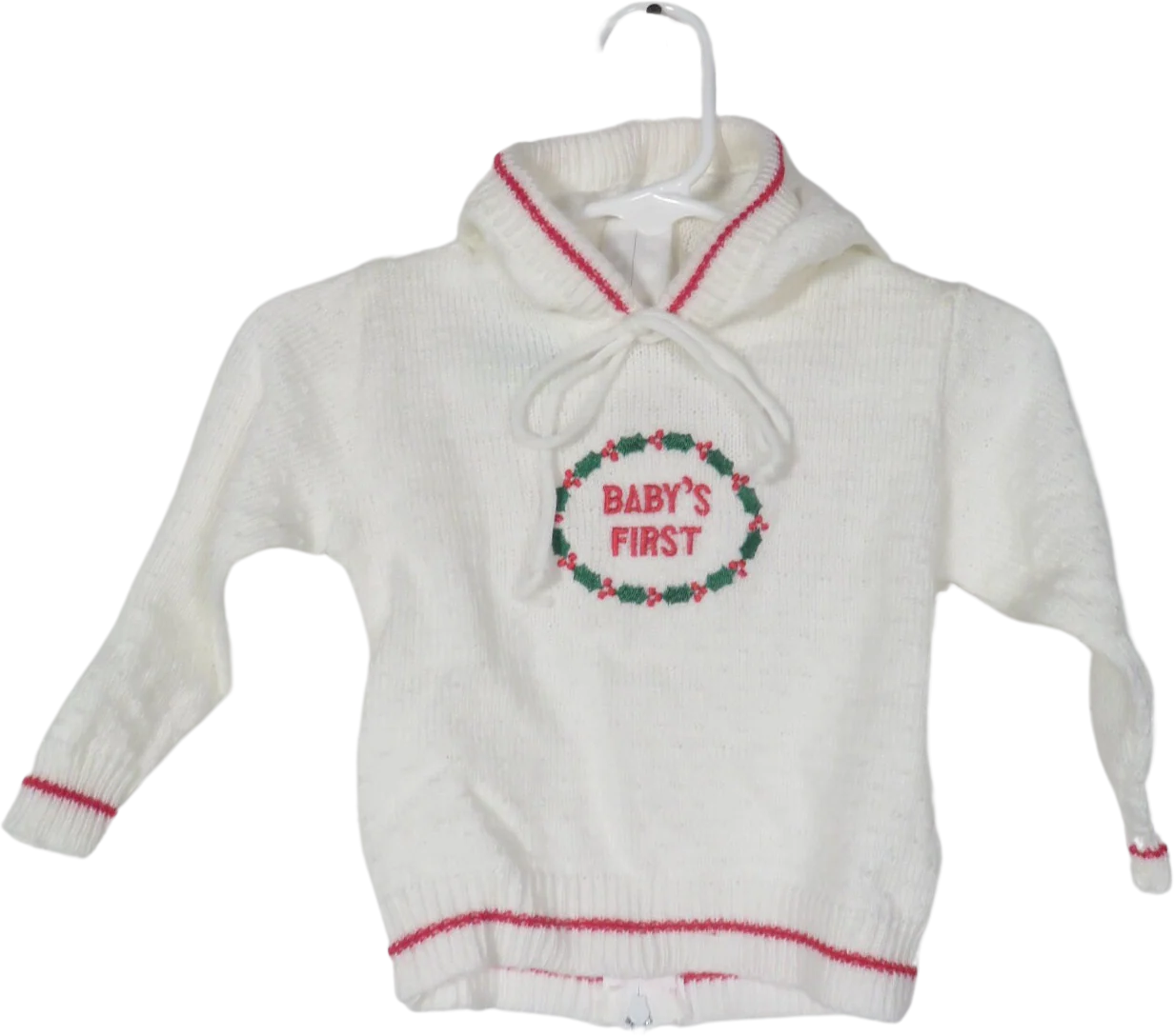 Vintage 80s Baby's First Christmas Sweater Size 6/9m by  Pride n Joy