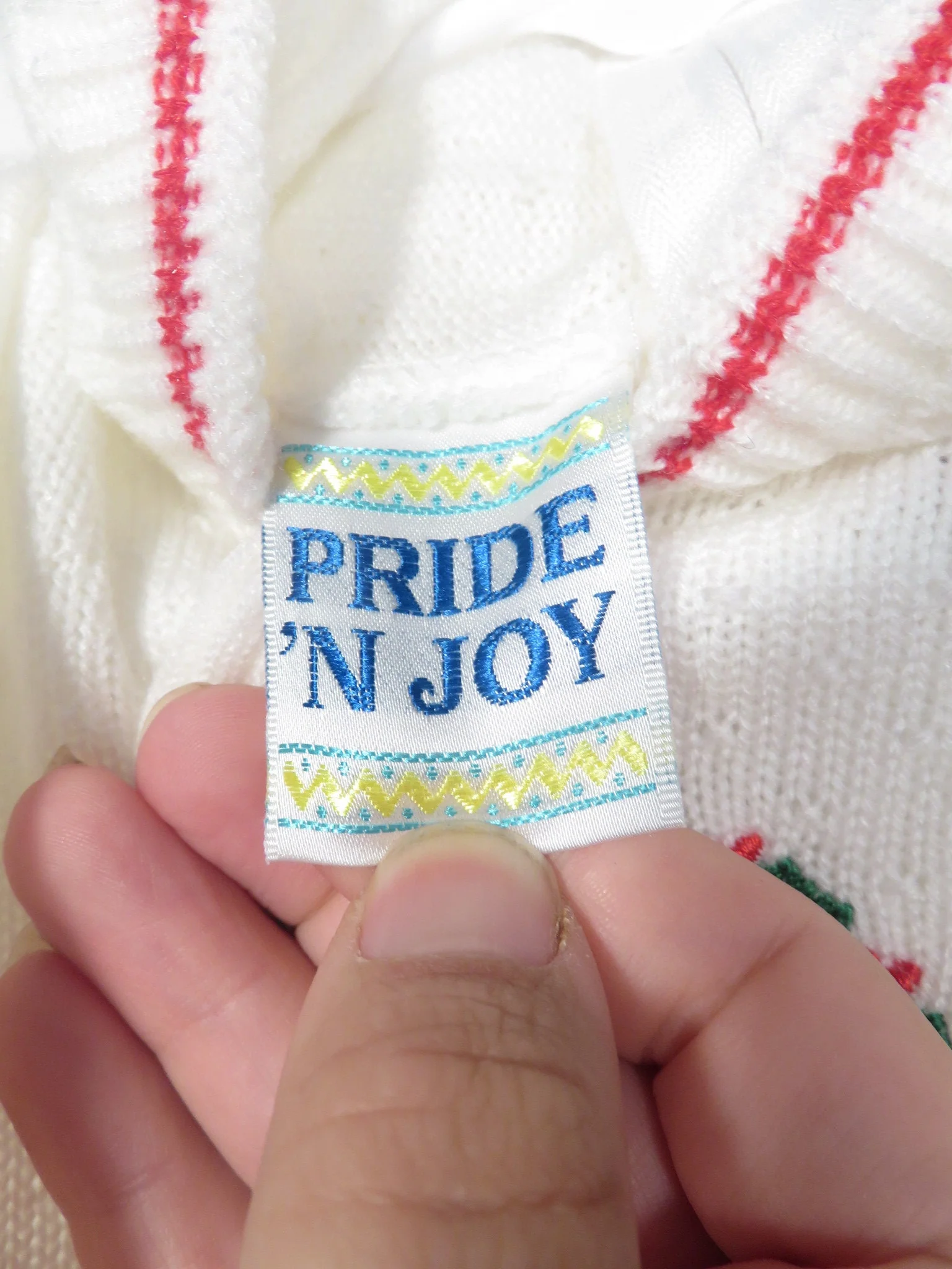 Vintage 80s Baby's First Christmas Sweater Size 6/9m by  Pride n Joy - Image 4