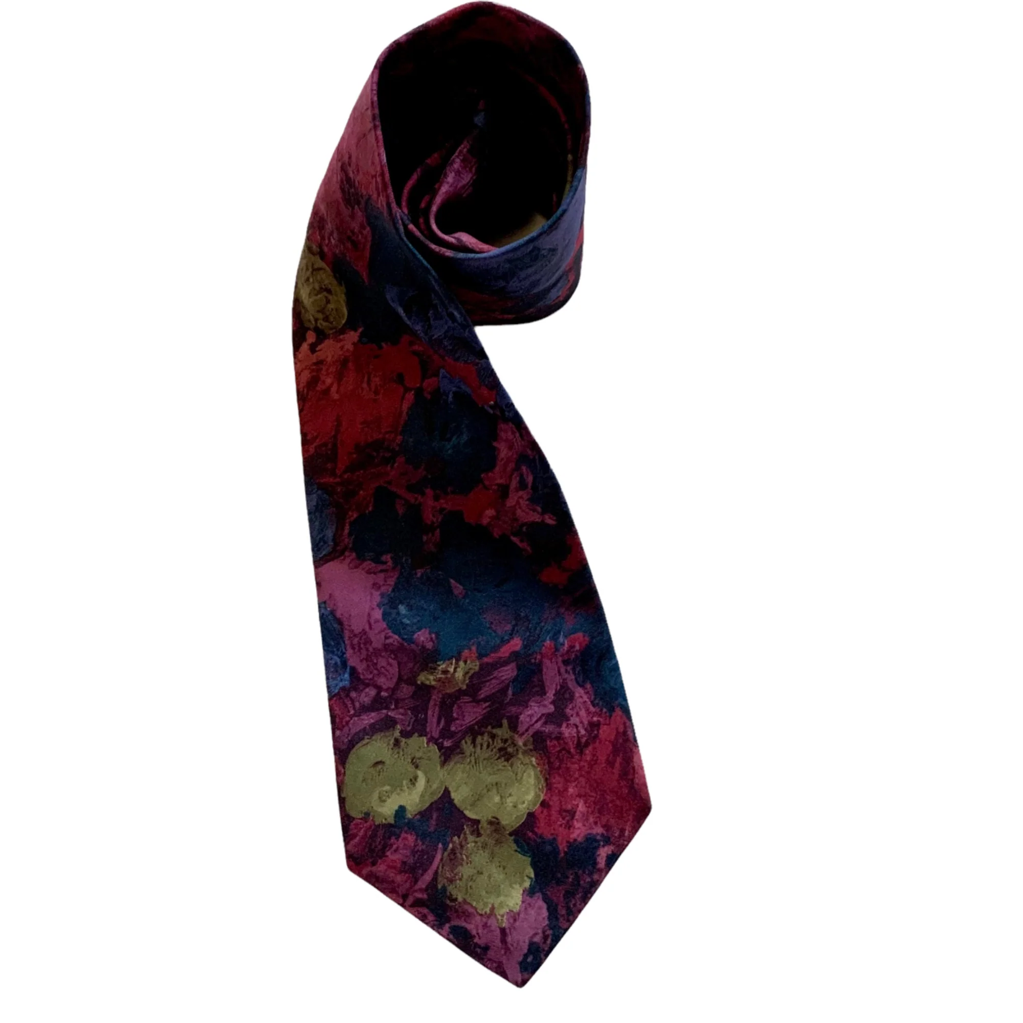 Vintage 80s Bright Print Ties Don Giovanni Tropical with Funky Abstract Bright - Image 2