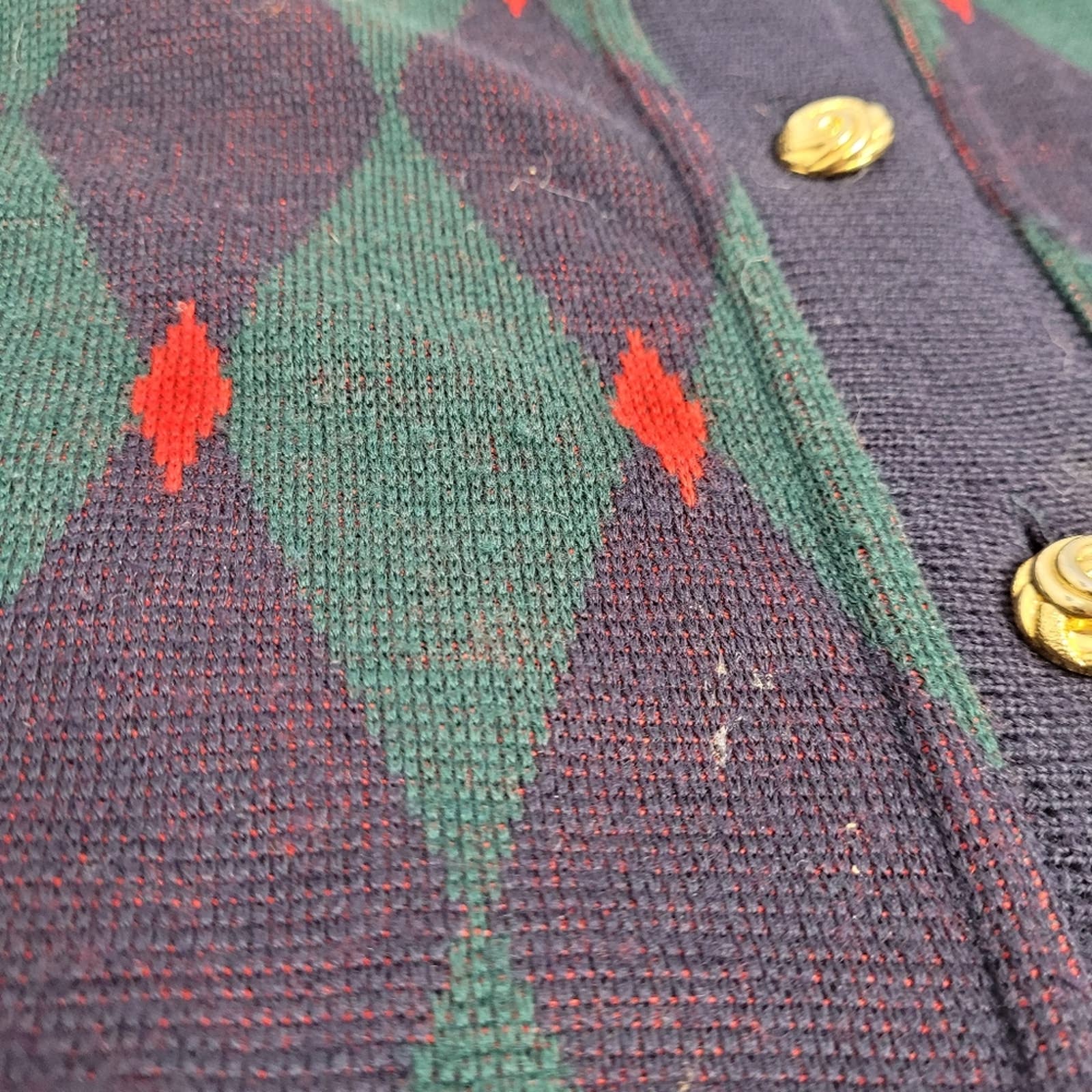 Vintage 80s Cardigan Embroidered Dogs Equestrian Wool Button Up Sweater M by Le Magli Di Elena - Image 8