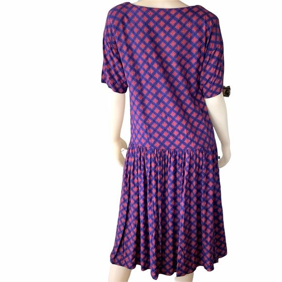 80s Vintage Catrina Print Drop Waist Dress Short Sleeve By Catrina, Ltd - Image 10