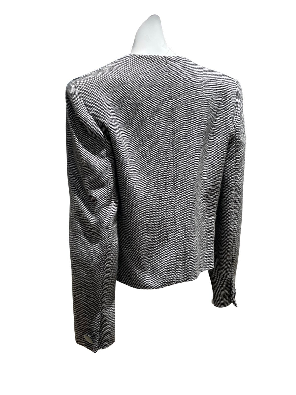 Vintage 80s Chic Cropped Bolero Dress Jacket Blazer Size 8 Large Lapels by Sasson - Image 2