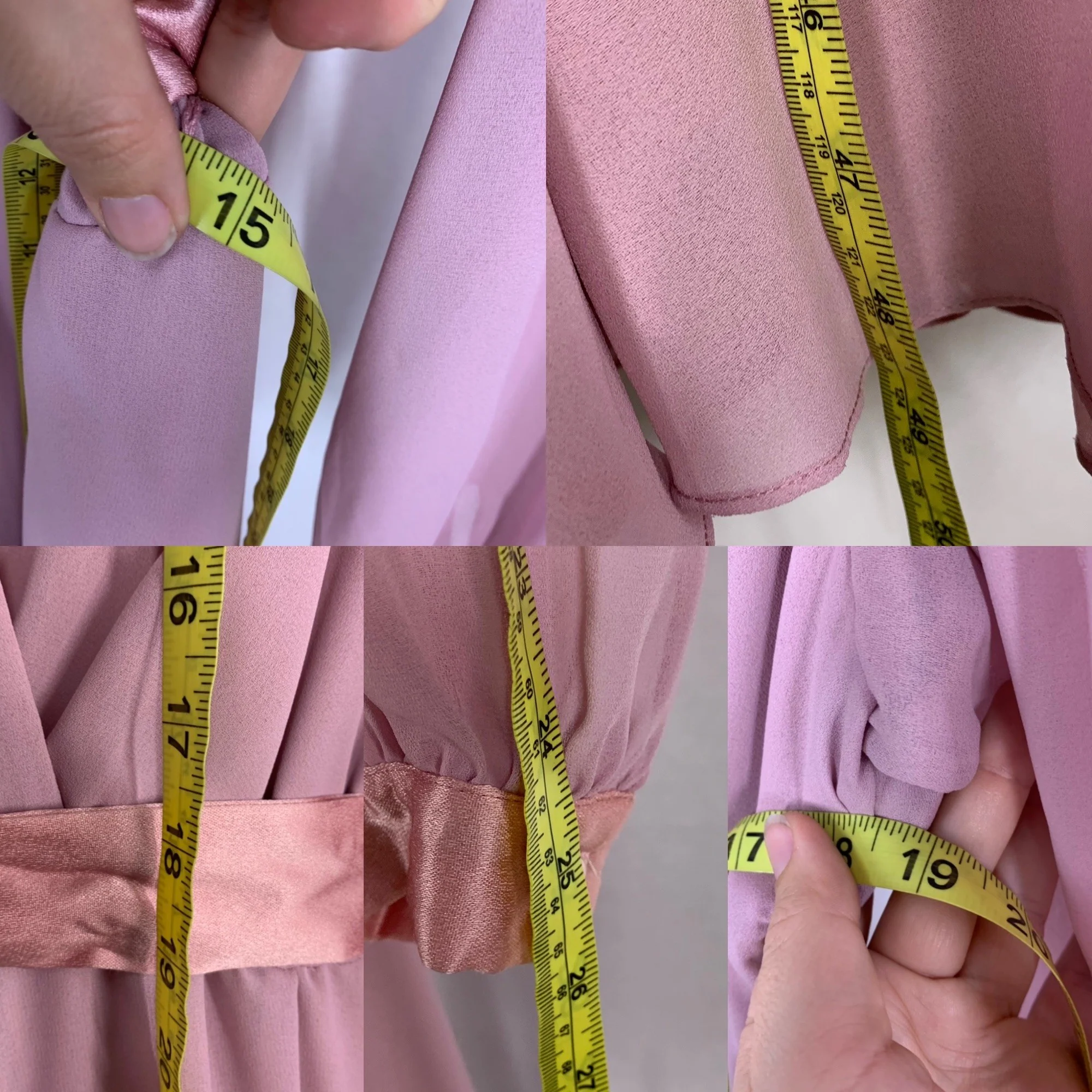 Vintage 80s Chiffon Keyhole Maxi Dress Medium by Ursula - Image 10