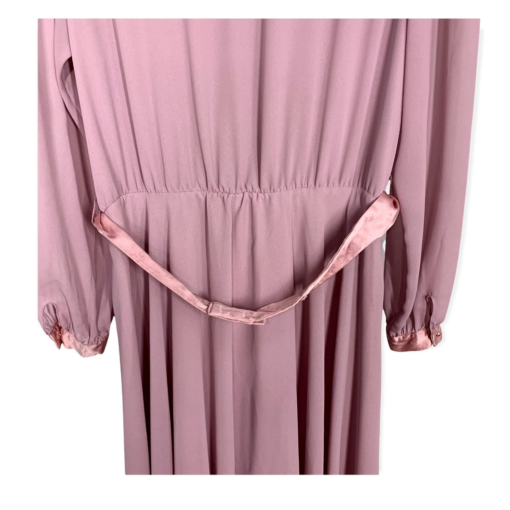 Vintage 80s Chiffon Keyhole Maxi Dress Medium by Ursula - Image 8