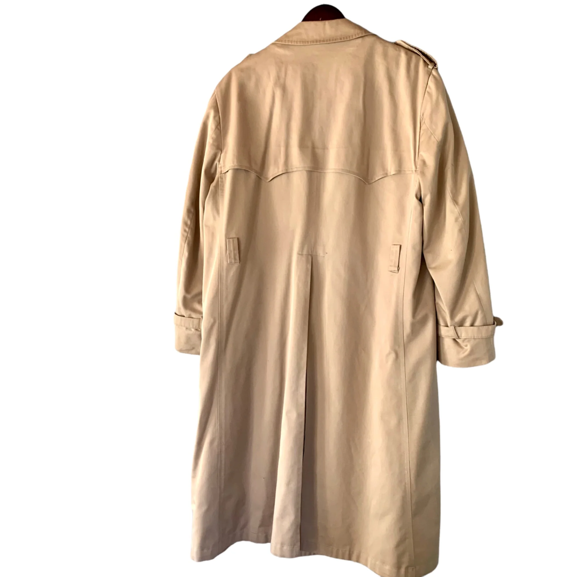 Vintage 80s Christian Dior Le Connaisseur Trench Coat Warm Lining 42r Khaki Tan by Christian Dior - Image 3