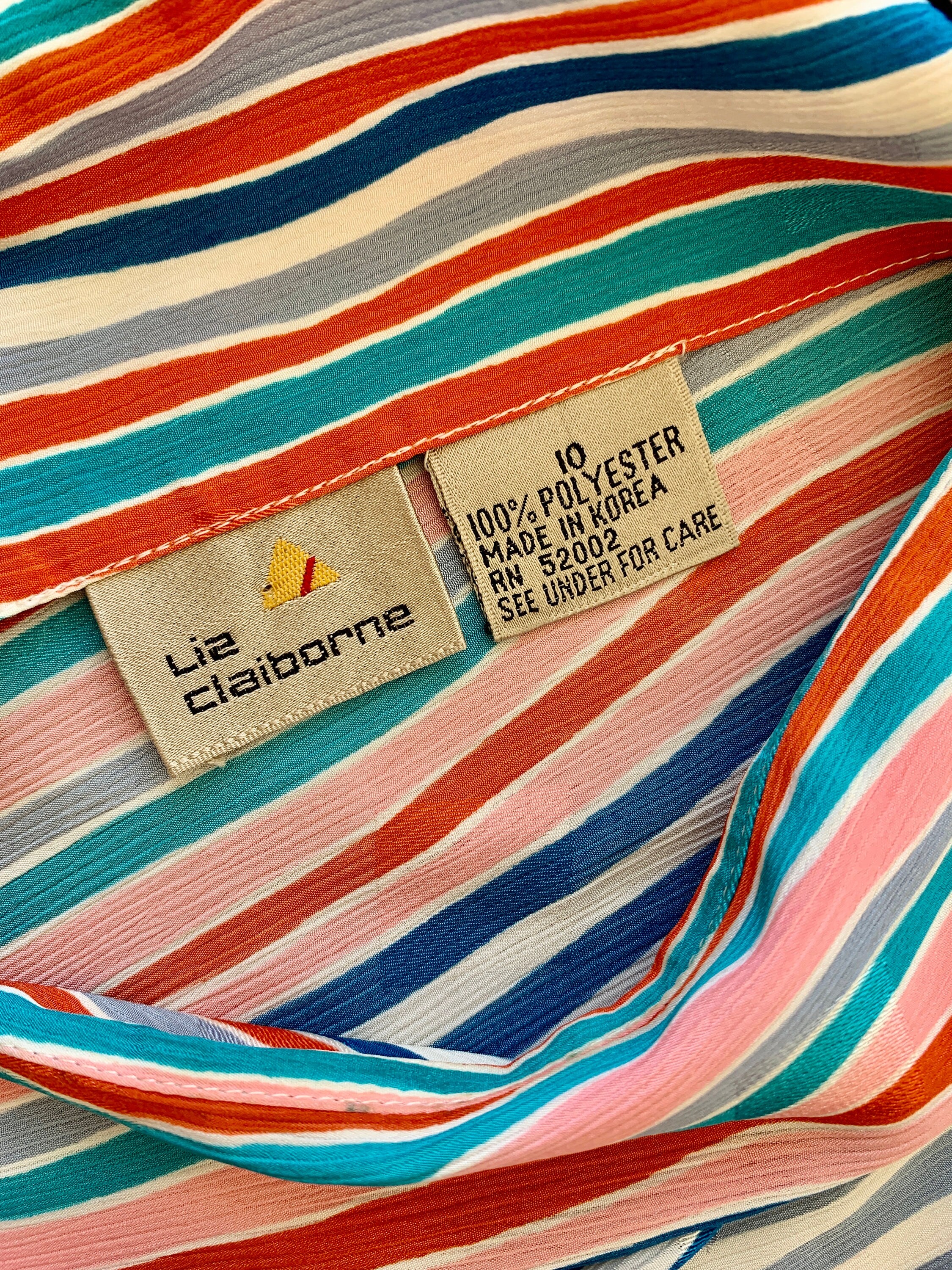 Vintage 80s Classic Silky Elastic Waist Midi Dress Sz 10 by Liz Claiborne - Image 5