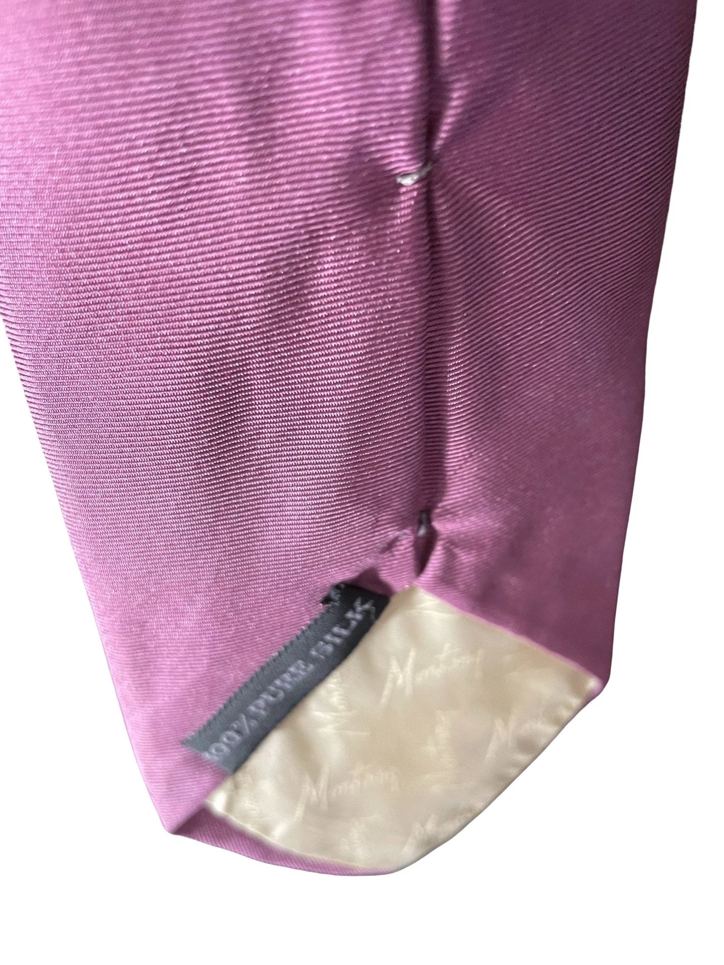 Vintage 80s Claude Montana Men’s Tie Silk Search Light Novelty Print Purple by Claude Montana - Image 3