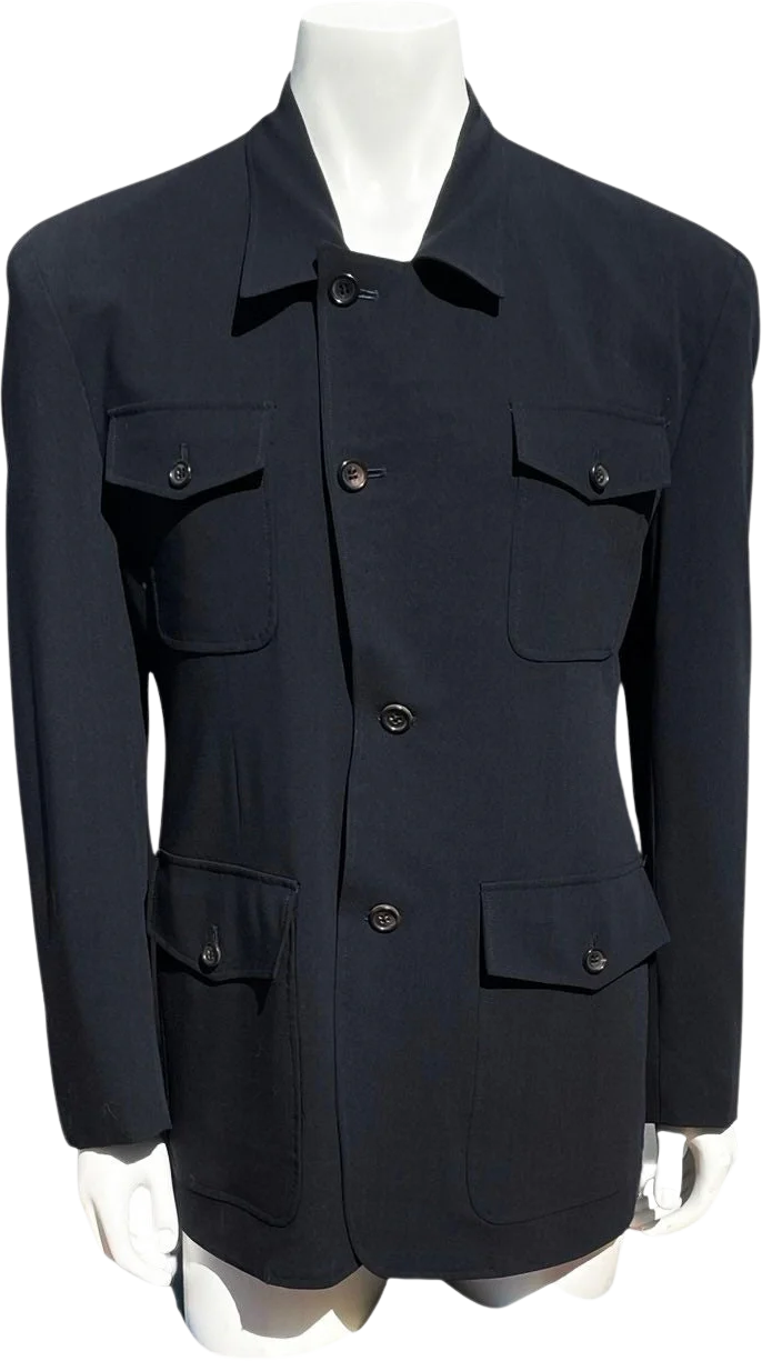 Vintage 80s Comme Des Garcons Homme Plus Summer Blazer 4 Pockets Hunter Jacket Buttonhole Open Lapels Size M by Comme Des Garcons