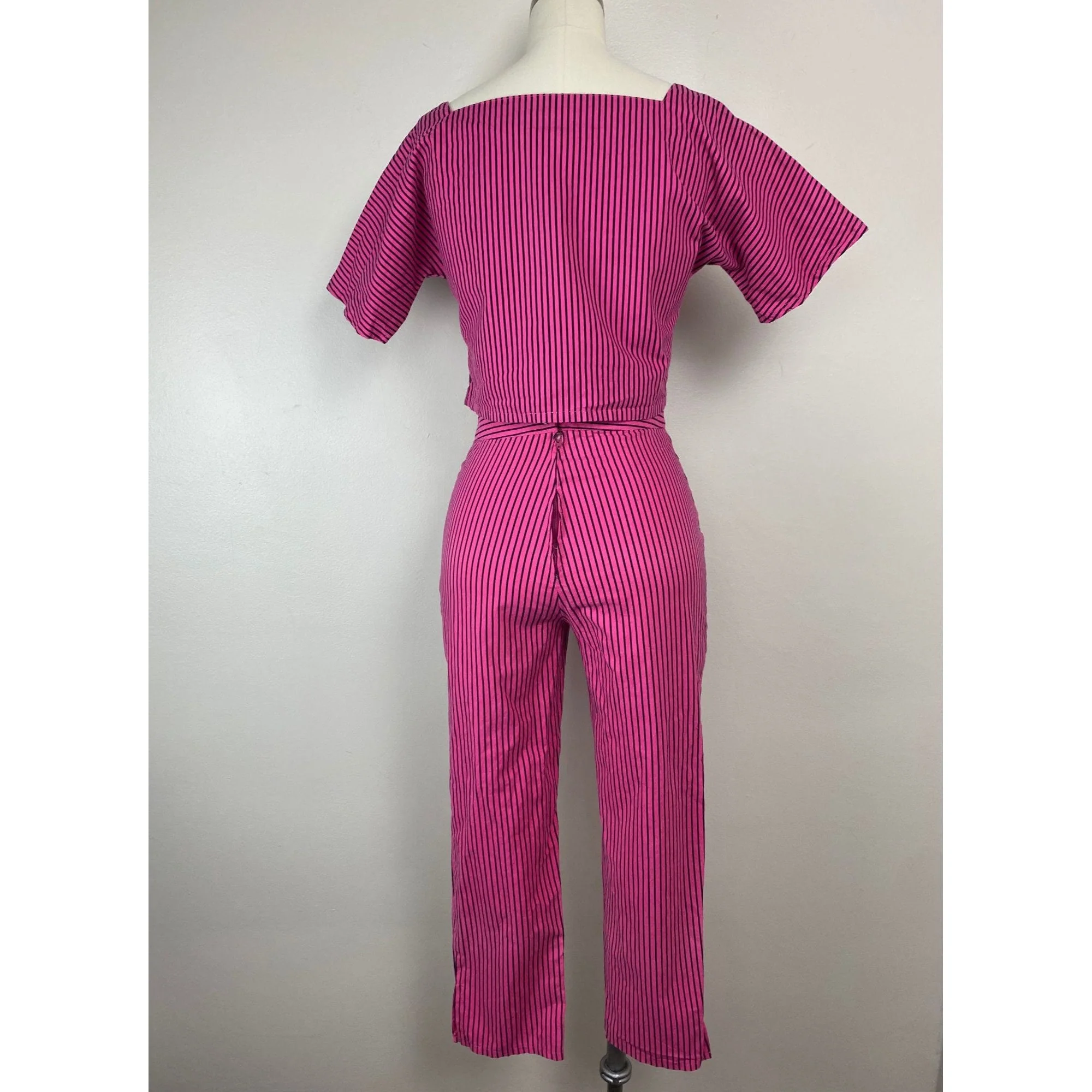 Vintage 80s Crop Top and Pants Set by En Chante - Image 2