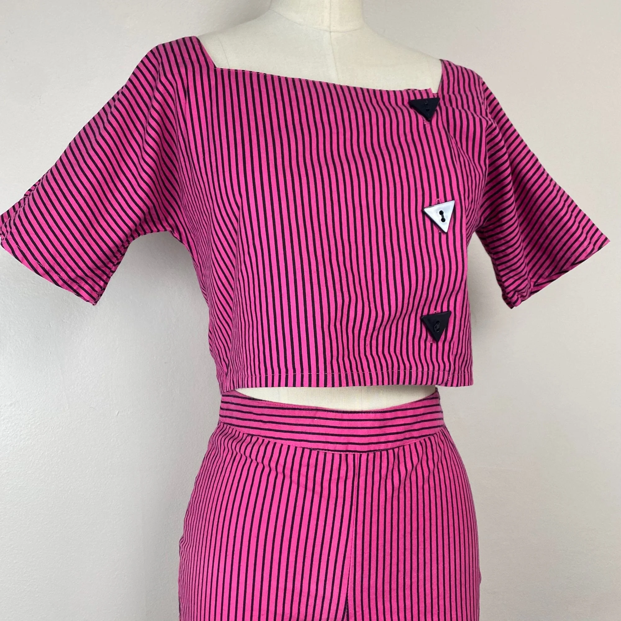 Vintage 80s Crop Top and Pants Set by En Chante - Image 5