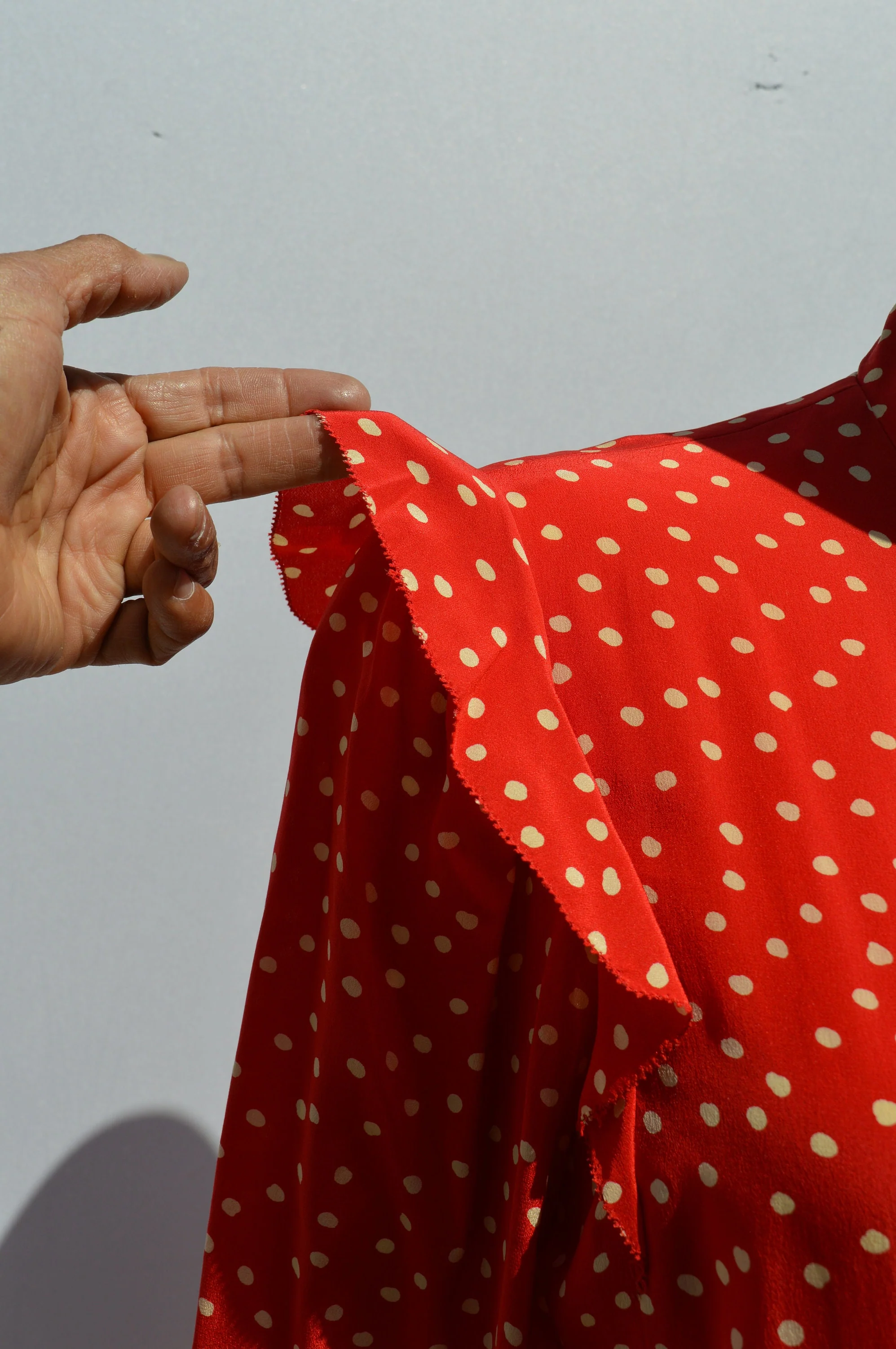 Vintage 80s Doing 40s Umi Collections Silk Polka Dot Dress Size 8 Pussy Bow Mint by Ann Crimmins - Image 6