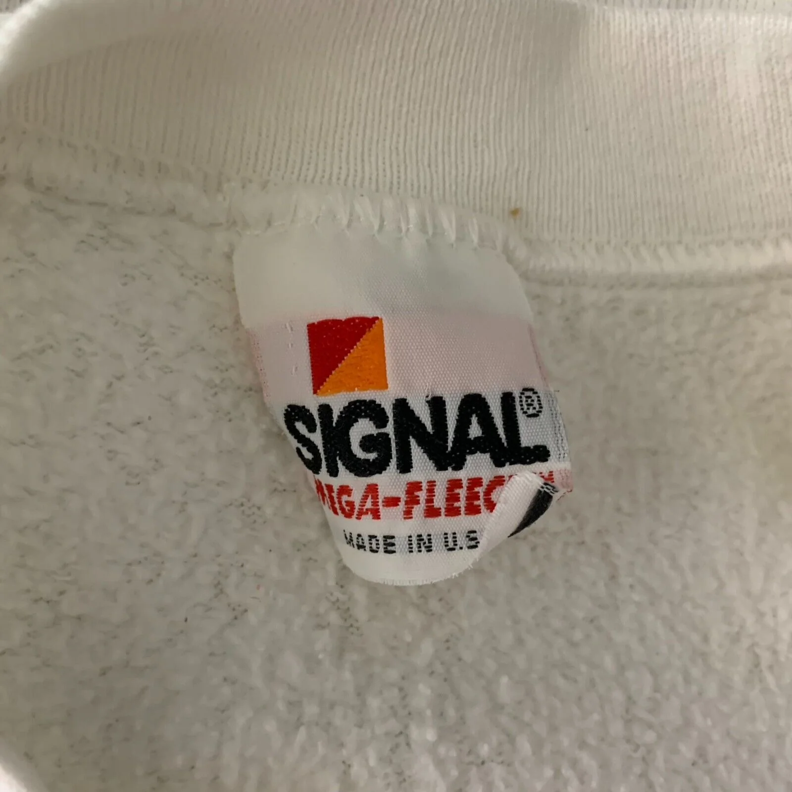 Vintage 80s Ellis Island Crewneck Sweatshirt Xl White Pullover Long Sleeves by Signal - Image 6