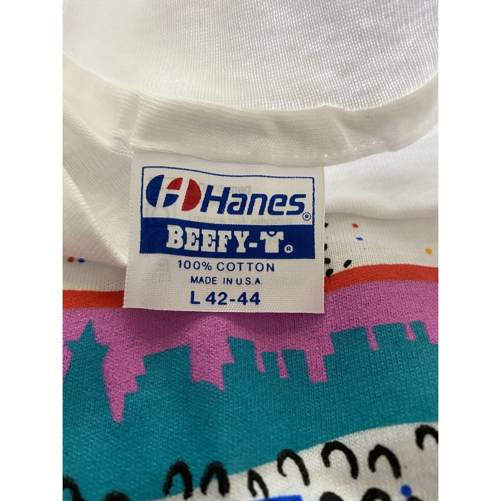Vintage 80s Examiner Bay To Breakers Shirt Mens M White Single Stitch Nos by Hanes - Image 6