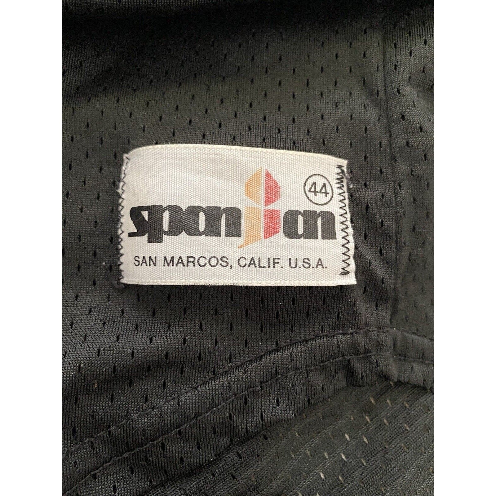 Vintage 80s Football Jersey High School Spanjan Usa Size 44 Black Yellow 36 by Spanjan - Image 5