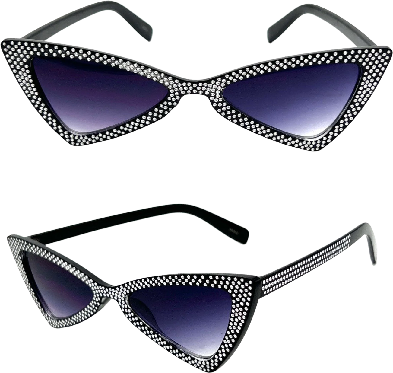 Vintage 80s Geometric Cat Eye Sunglasses